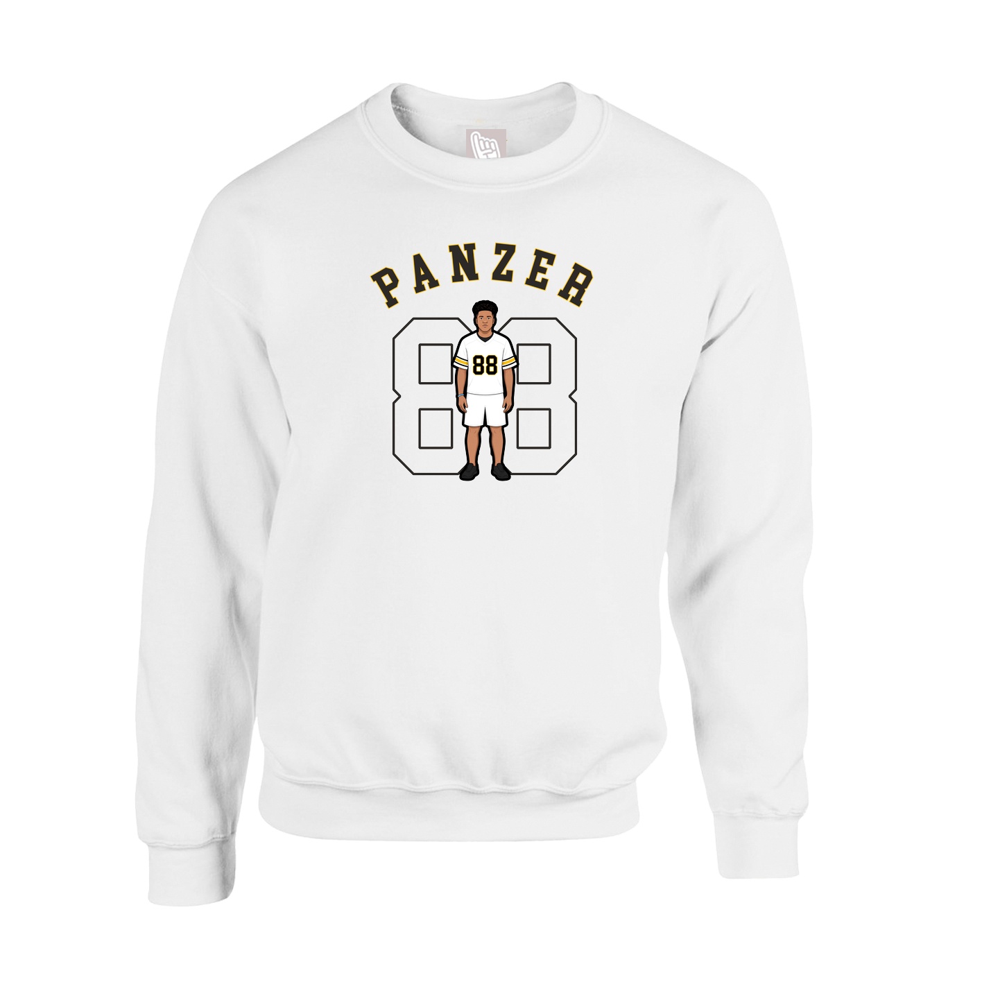 Fleece Crew — Shirsey Arch in White