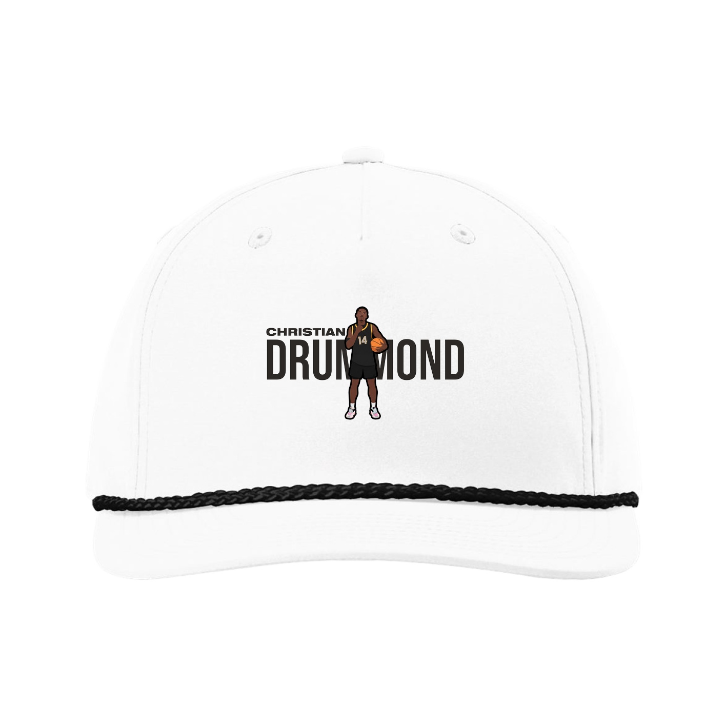Five-Panel Classic Rope Cap — Player Name in White
