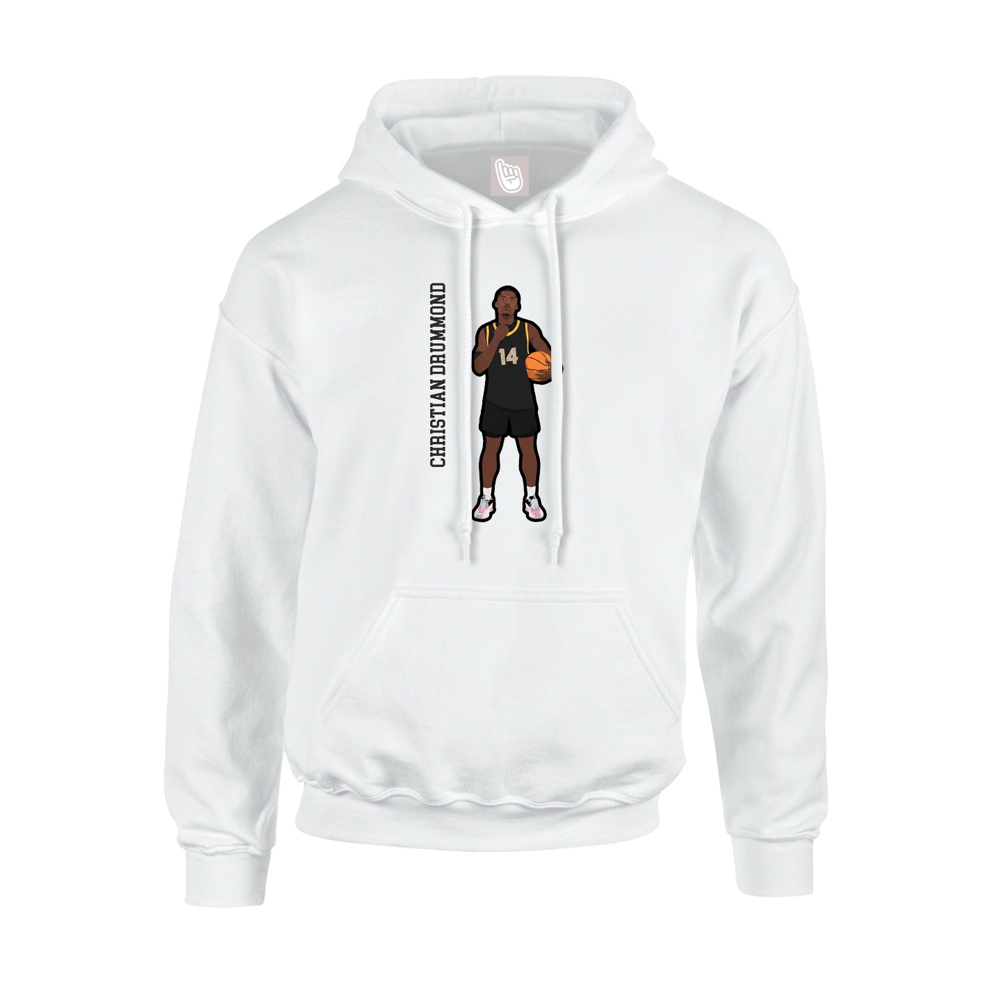 Youth Hoodie — Name Vertical in White