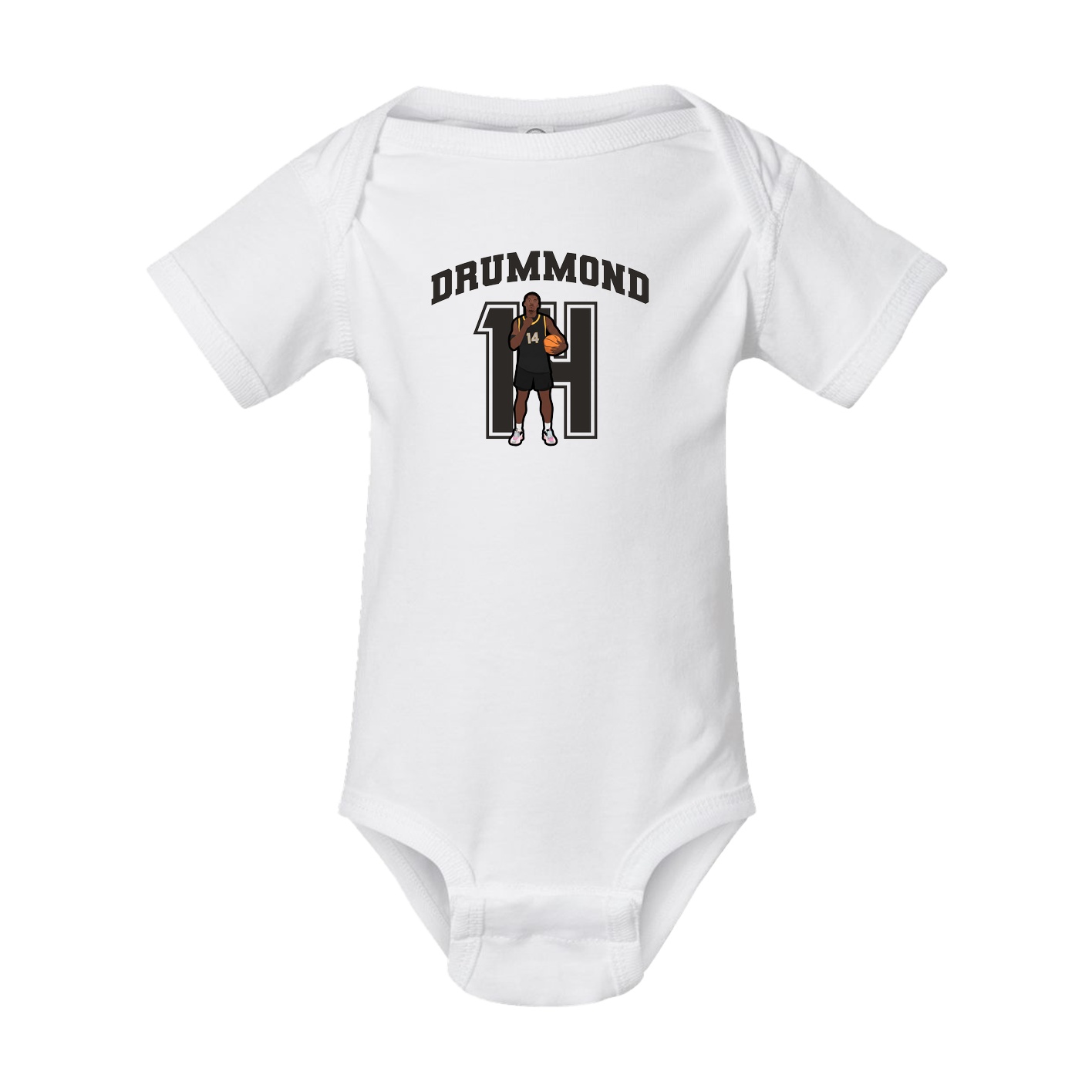 Baby Onesie — Number in White