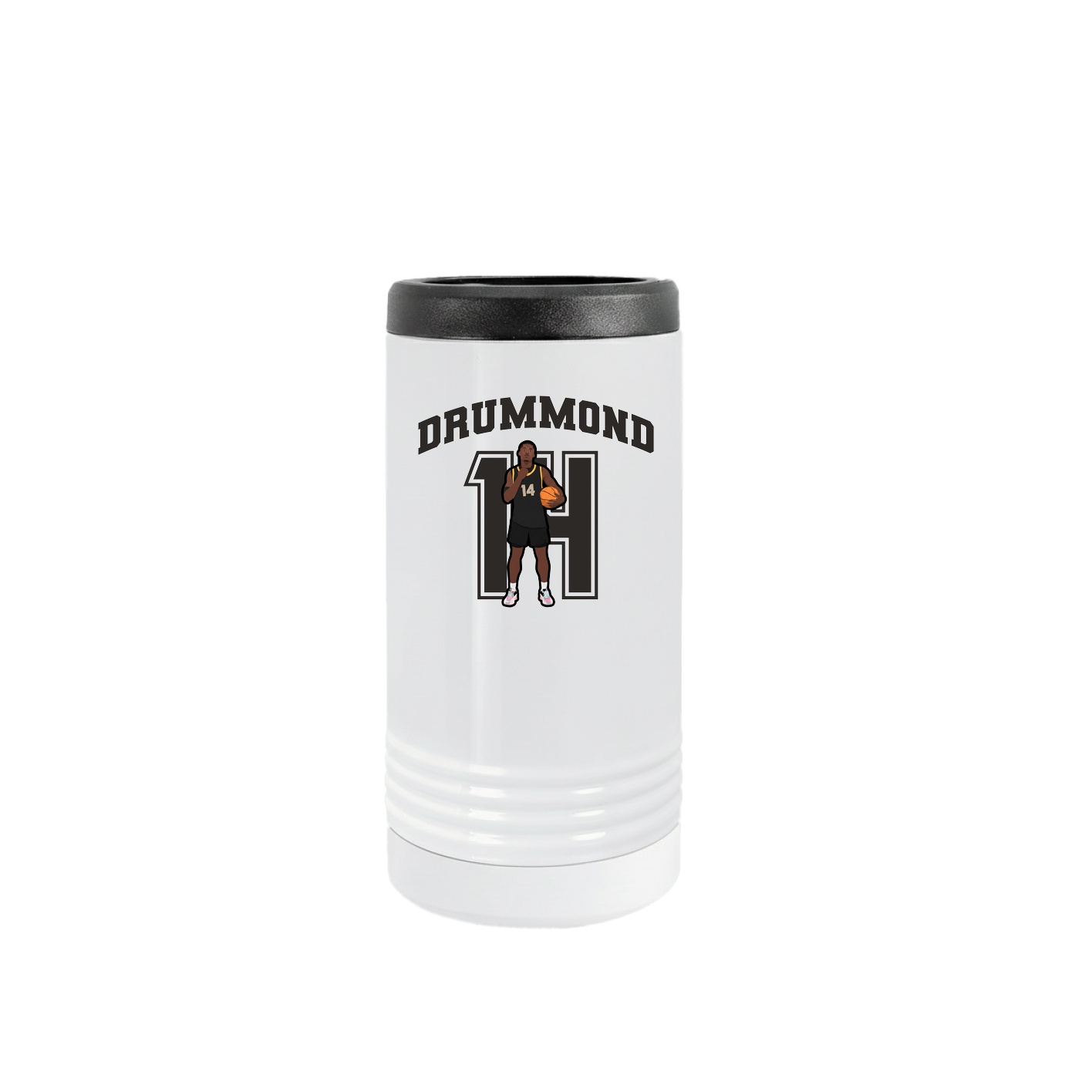 Slim Beverage Holder — Number in White