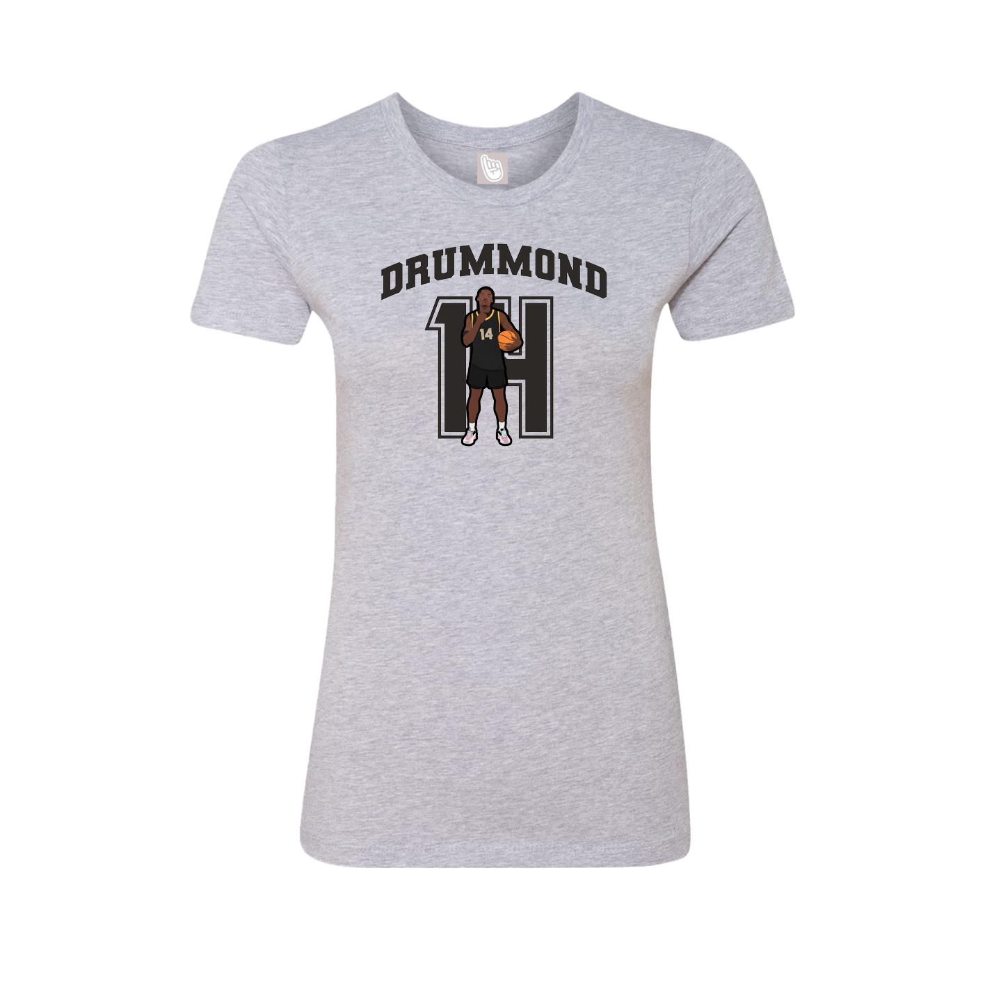 Fitted Women's Tee — Number in Grey