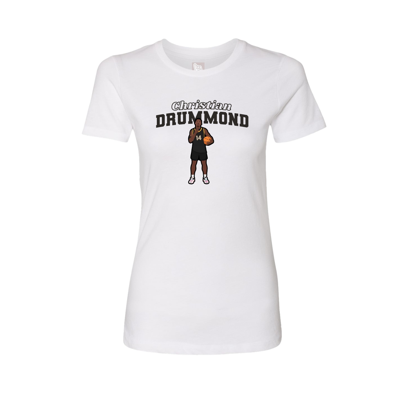 Womens Tee — Name Arch in White