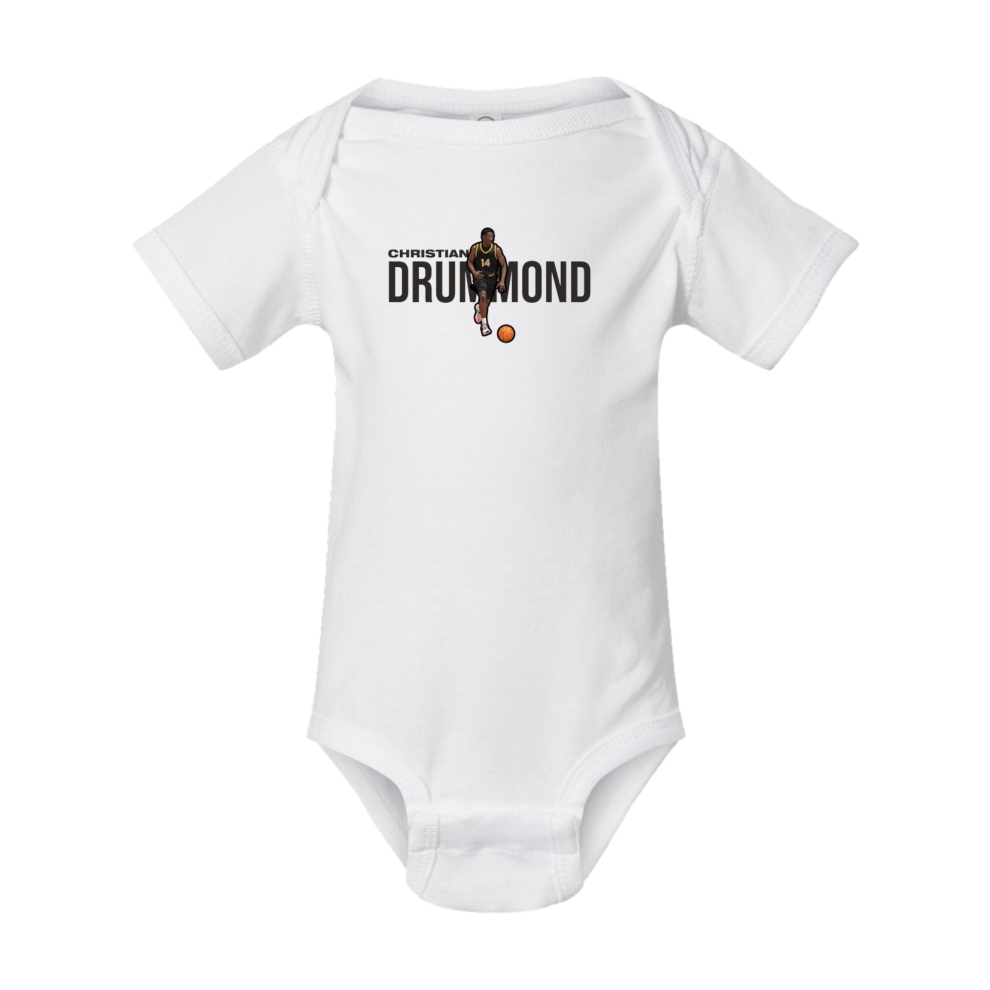 Baby Onesie — Player Name in White