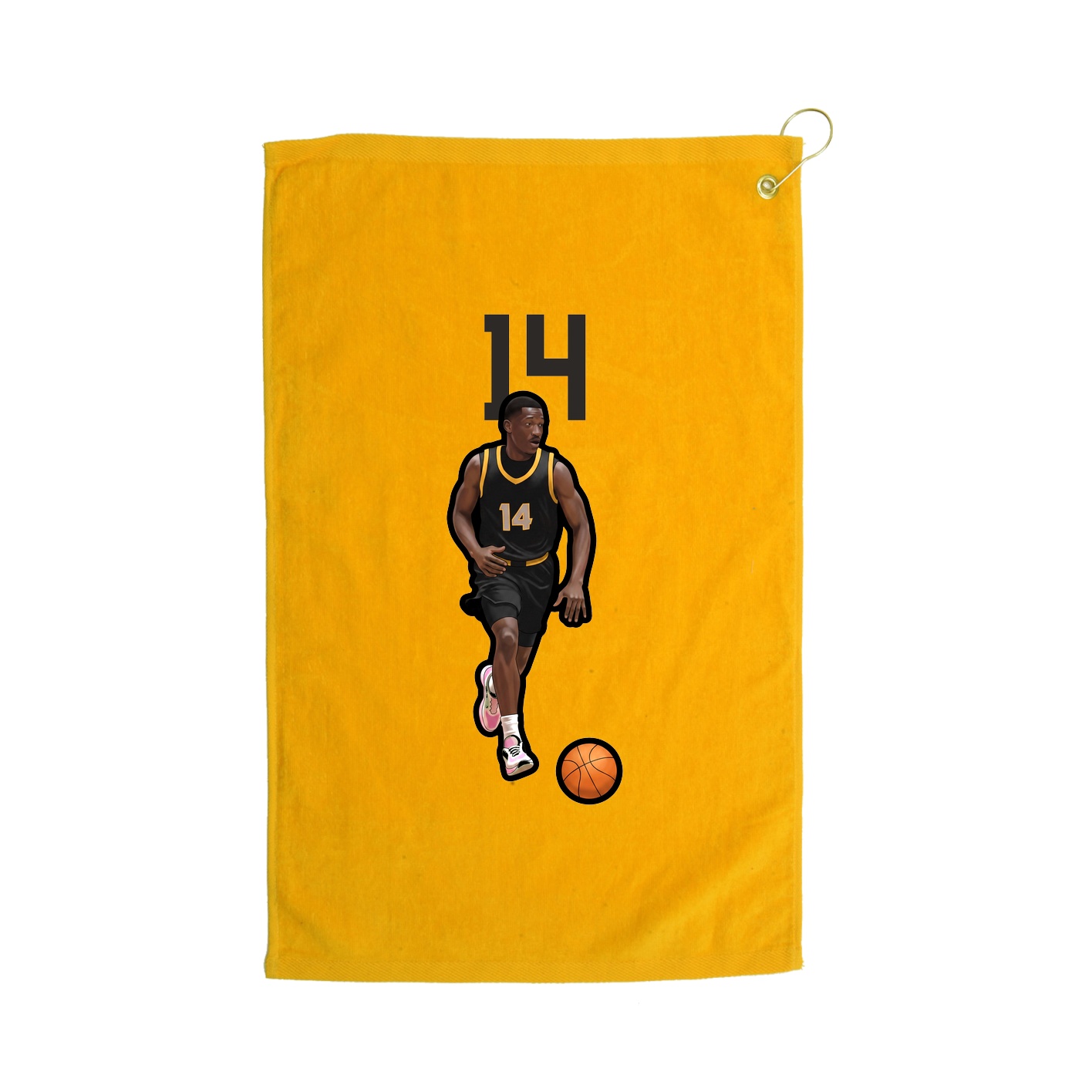 Golf Towel — Number Top in Gold