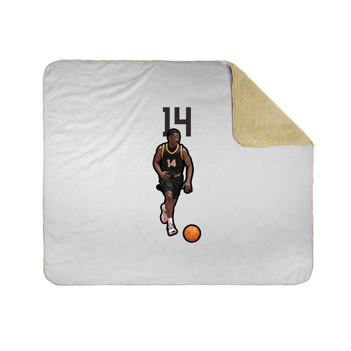Throw Blanket — Number Top in White