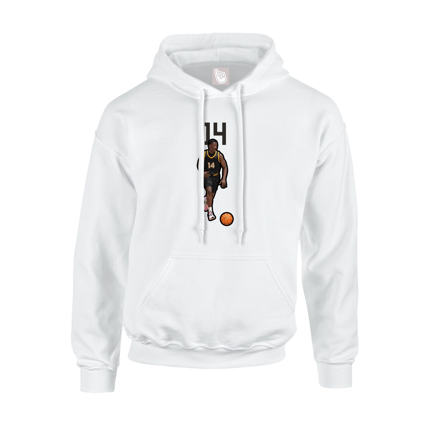 Hoodie — Number Top in White