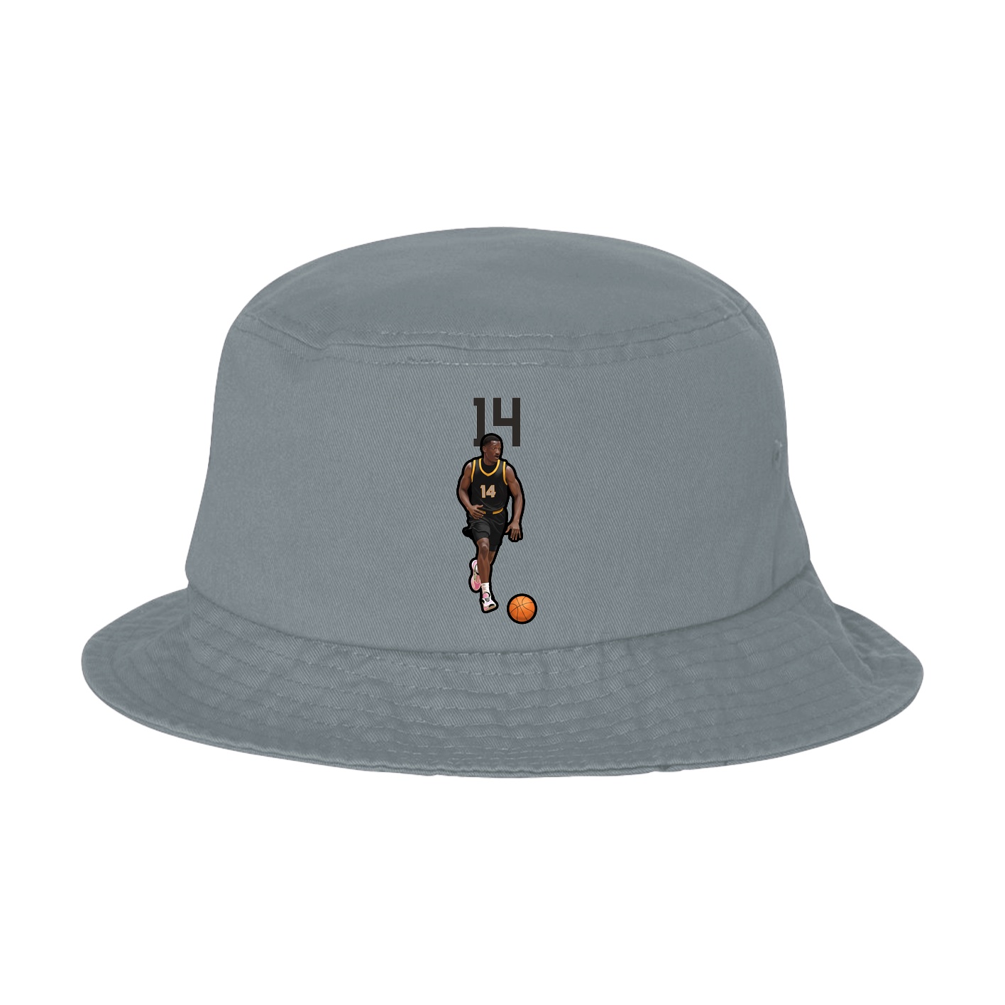 Bucket Cap — Number Top in Grey