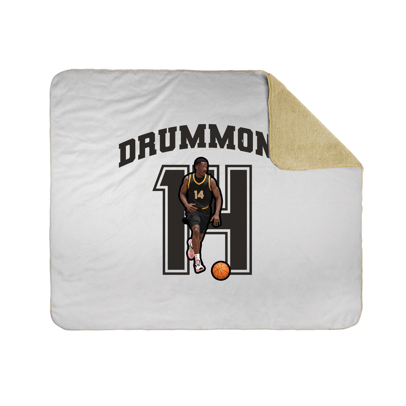 Throw Blanket — Number in White