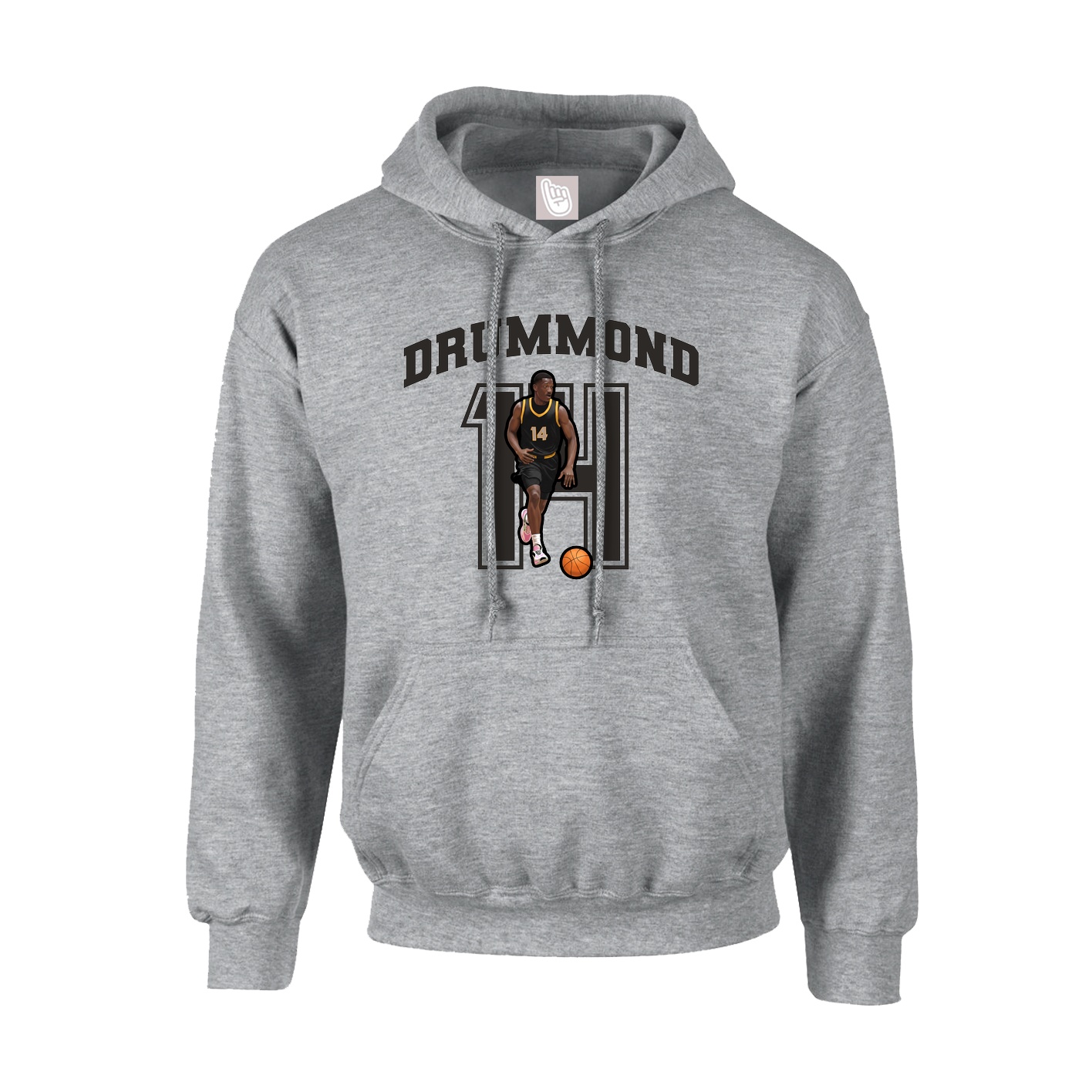 Hoodie — Number in Grey