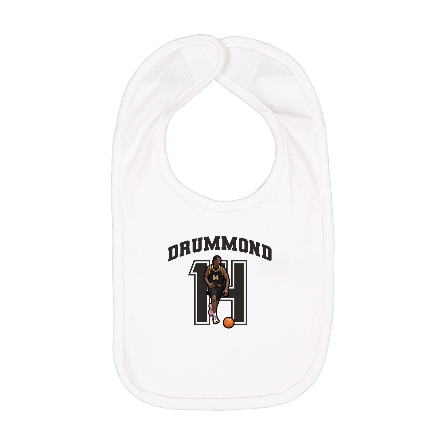 Infant Bib — Number in White