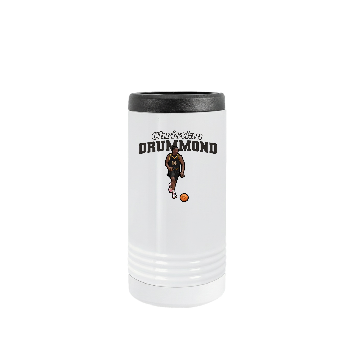 Slim Beverage Holder — Name Arch in White