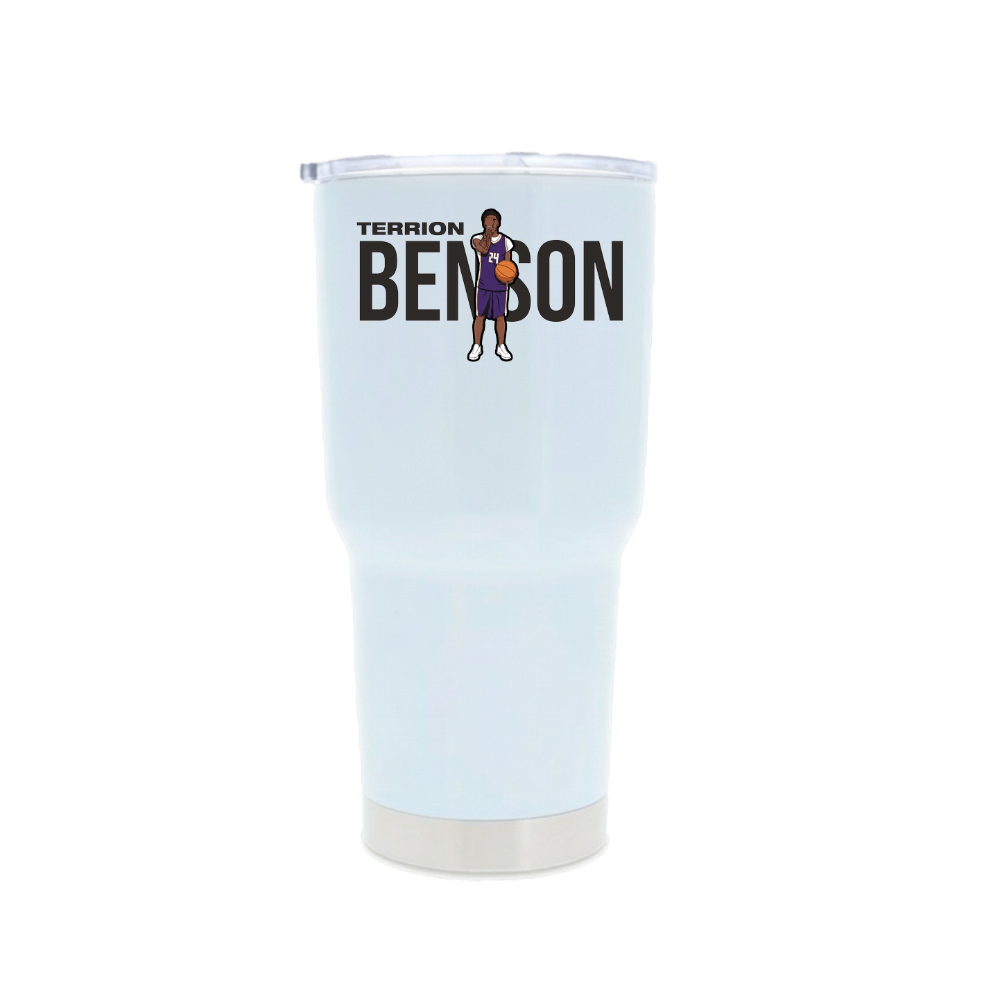 30oz Stainless Steel Tumbler — Player Name in White