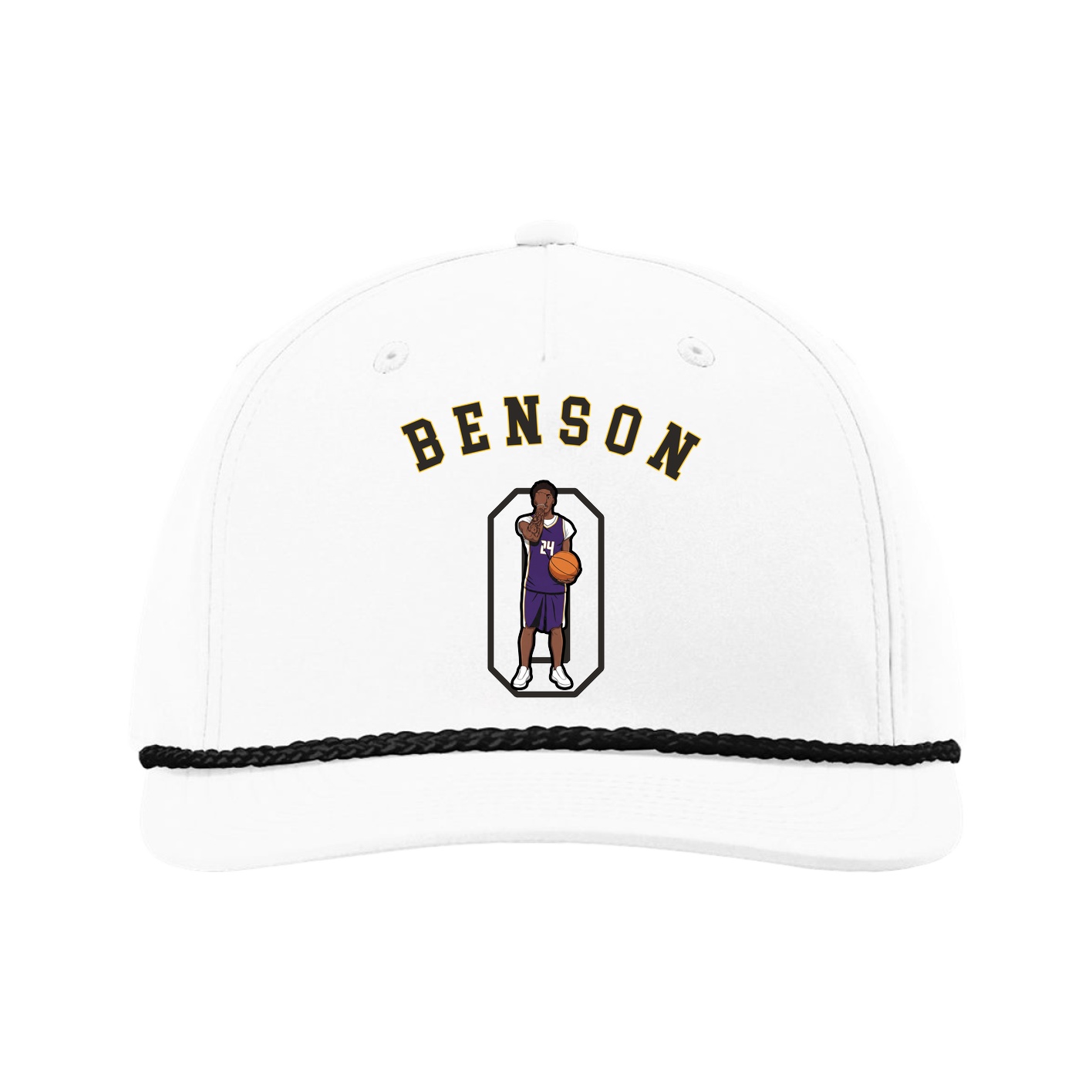 Five-Panel Classic Rope Cap — Shirsey Arch in White