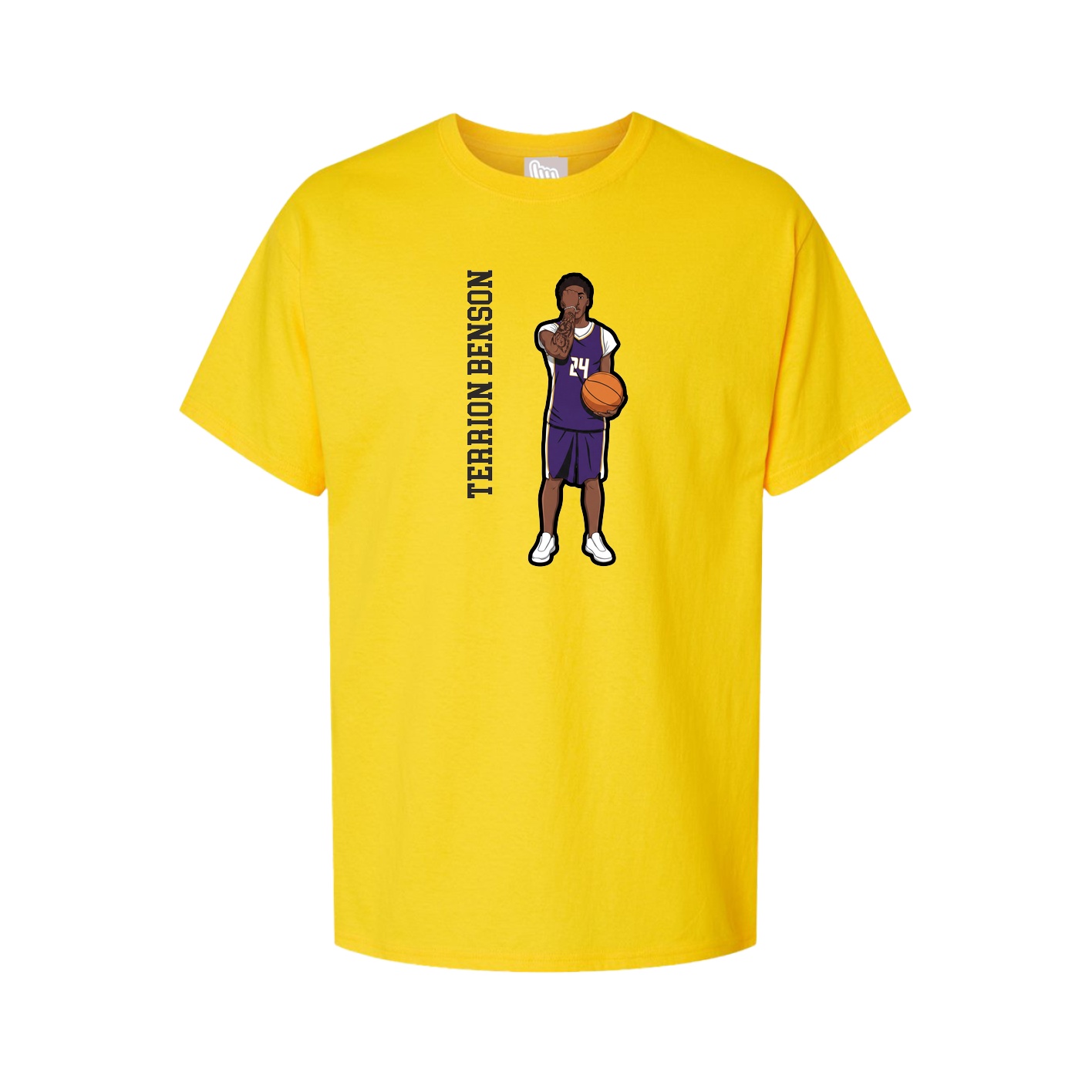 Youth Tee — Name Vertical in Gold