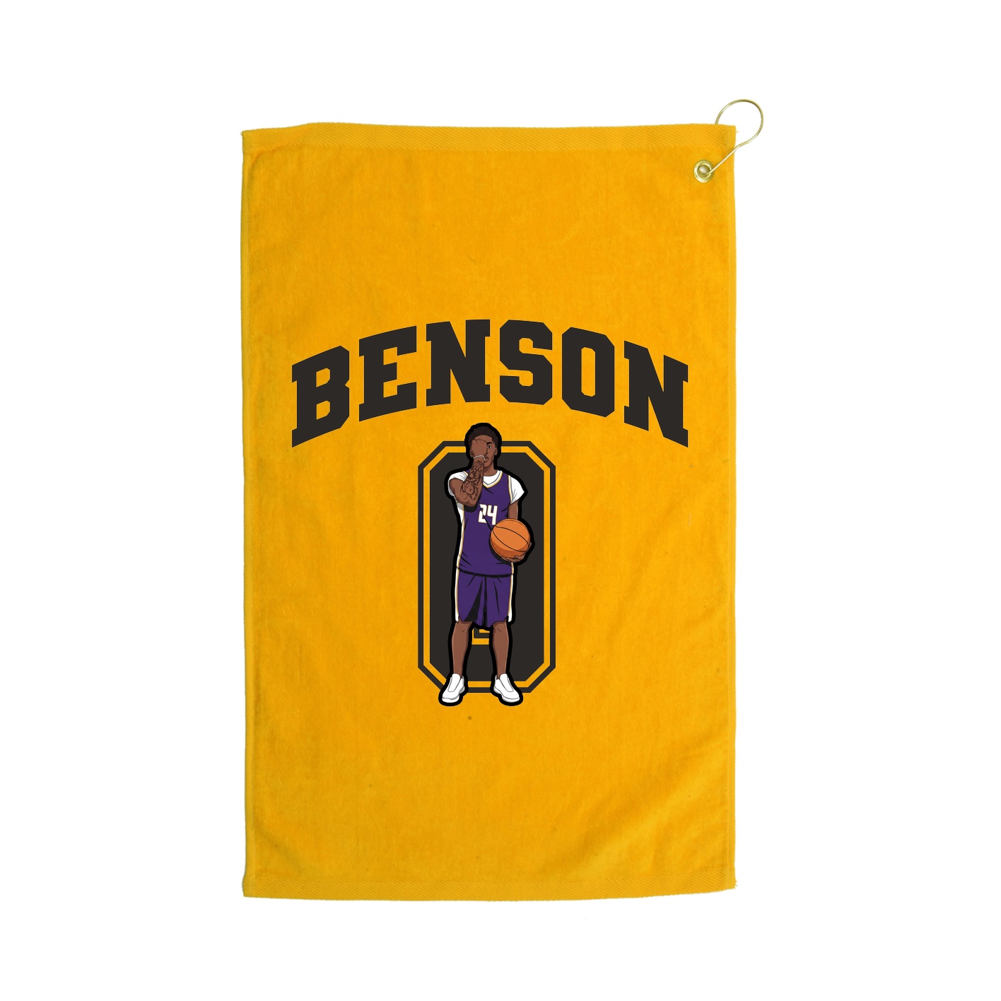 Golf Towel — Number in Gold