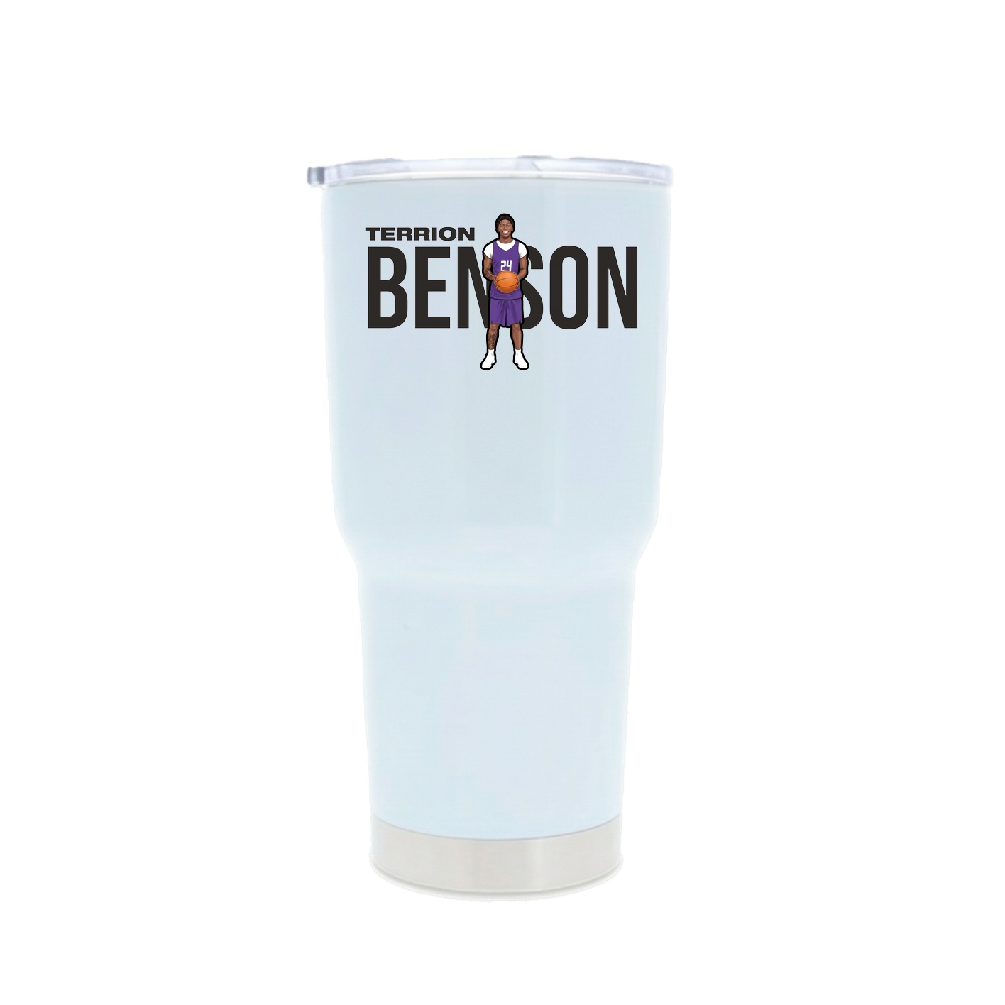 30oz Stainless Steel Tumbler — Player Name in White