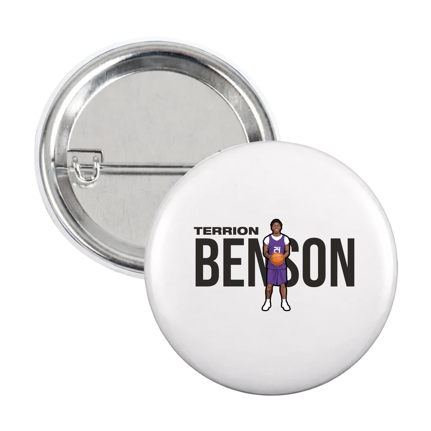 Game Day Button — Player Name in White