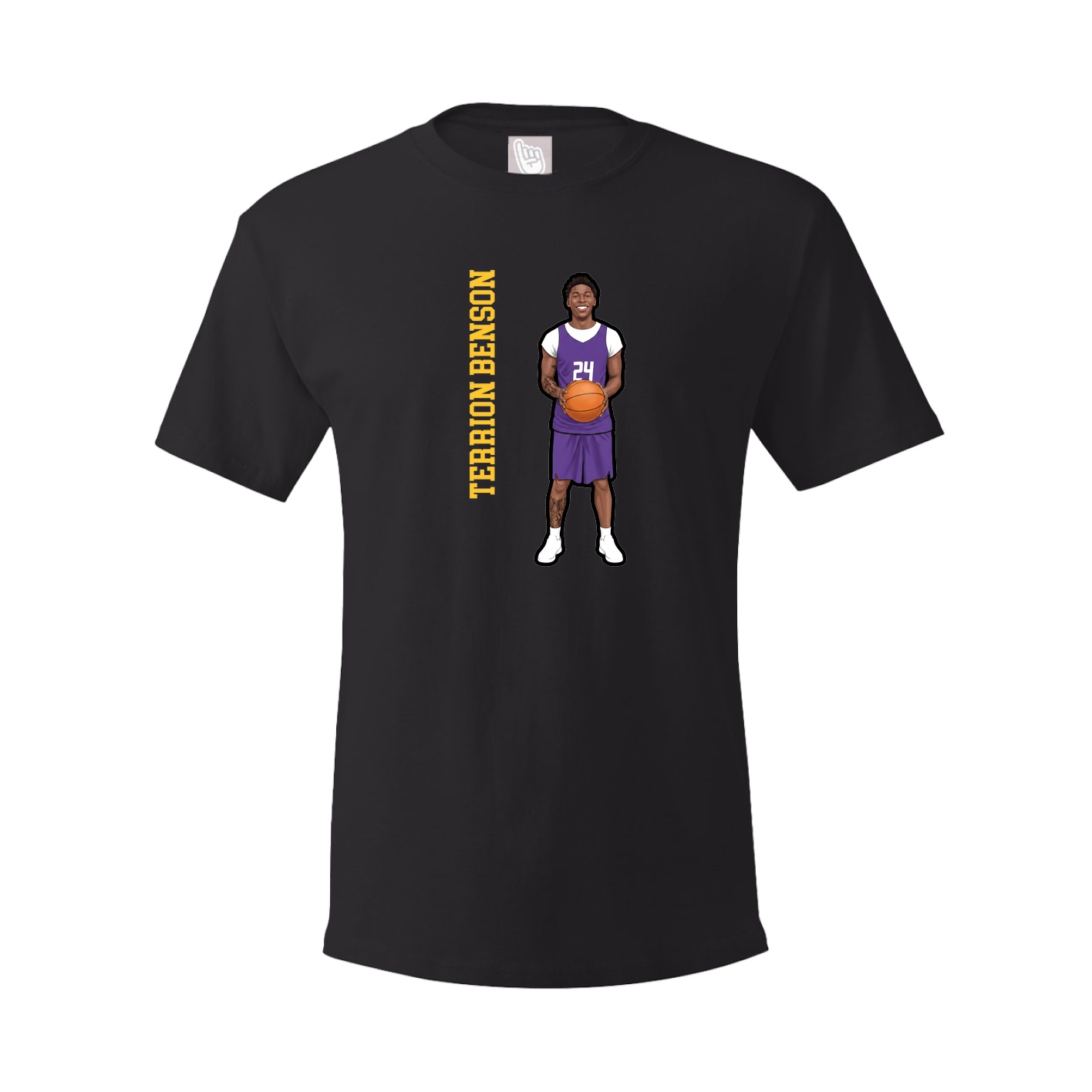 Youth Tee — Name Vertical in Black