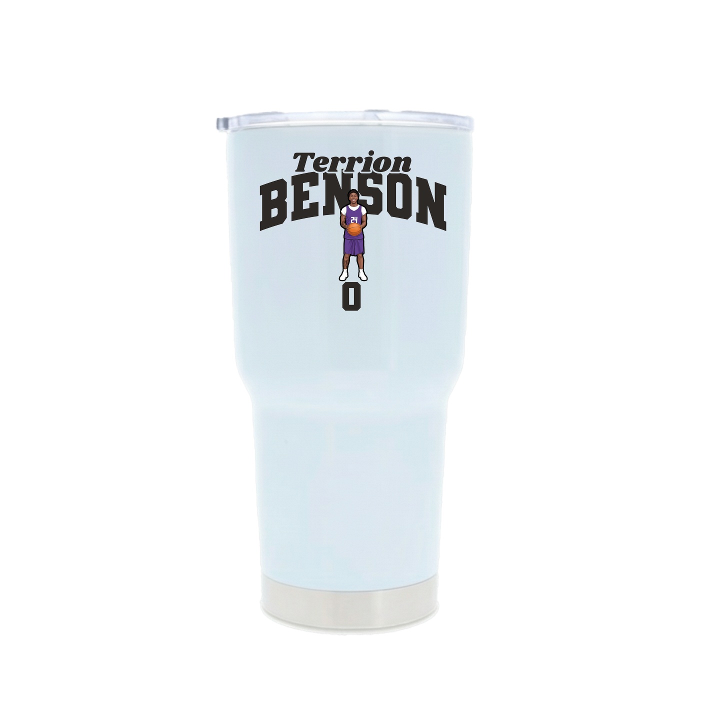 30oz Stainless Steel Tumbler — Signature Arch in White