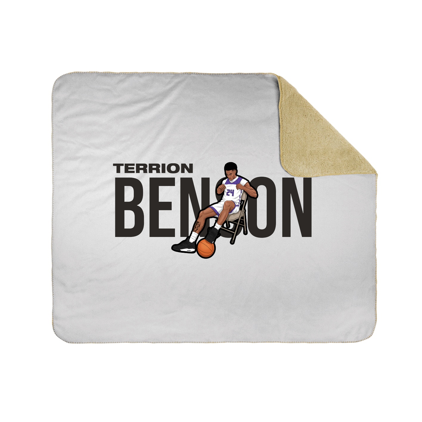 Throw Blanket — Player Name in White