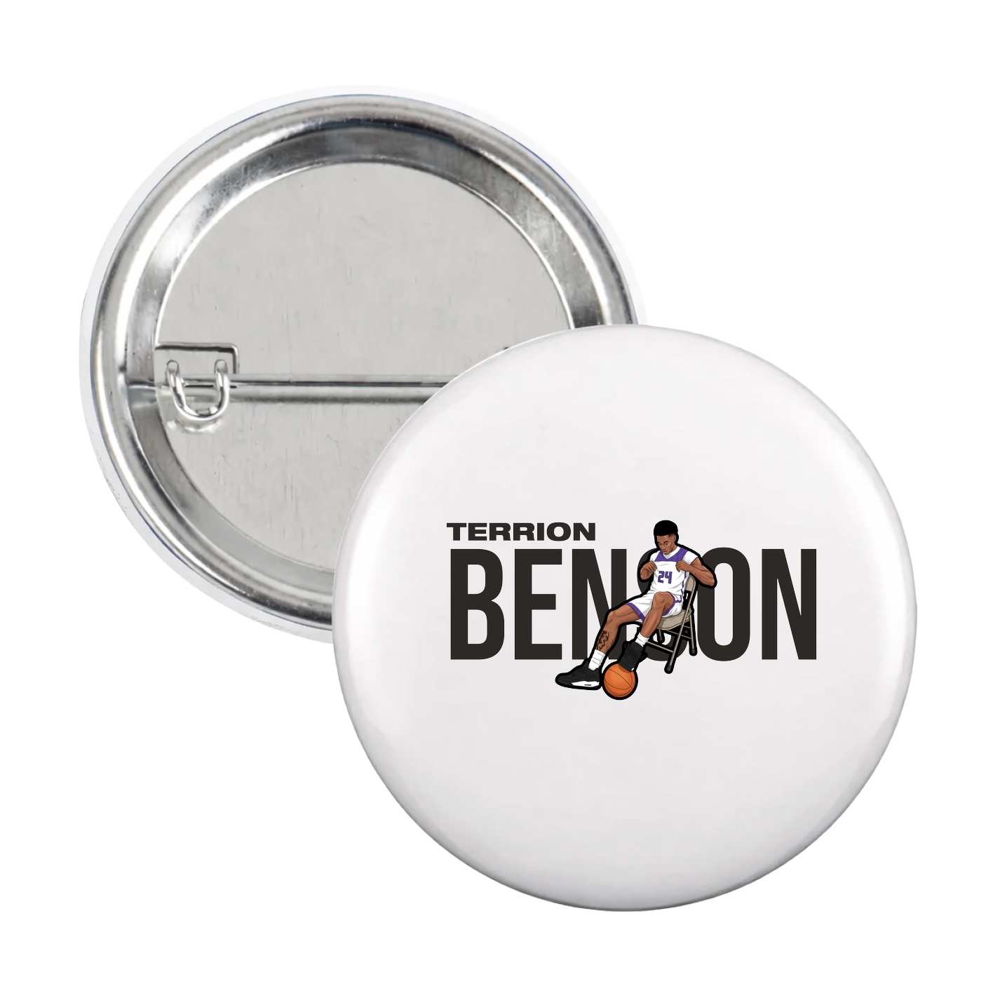 Game Day Button — Player Name in White