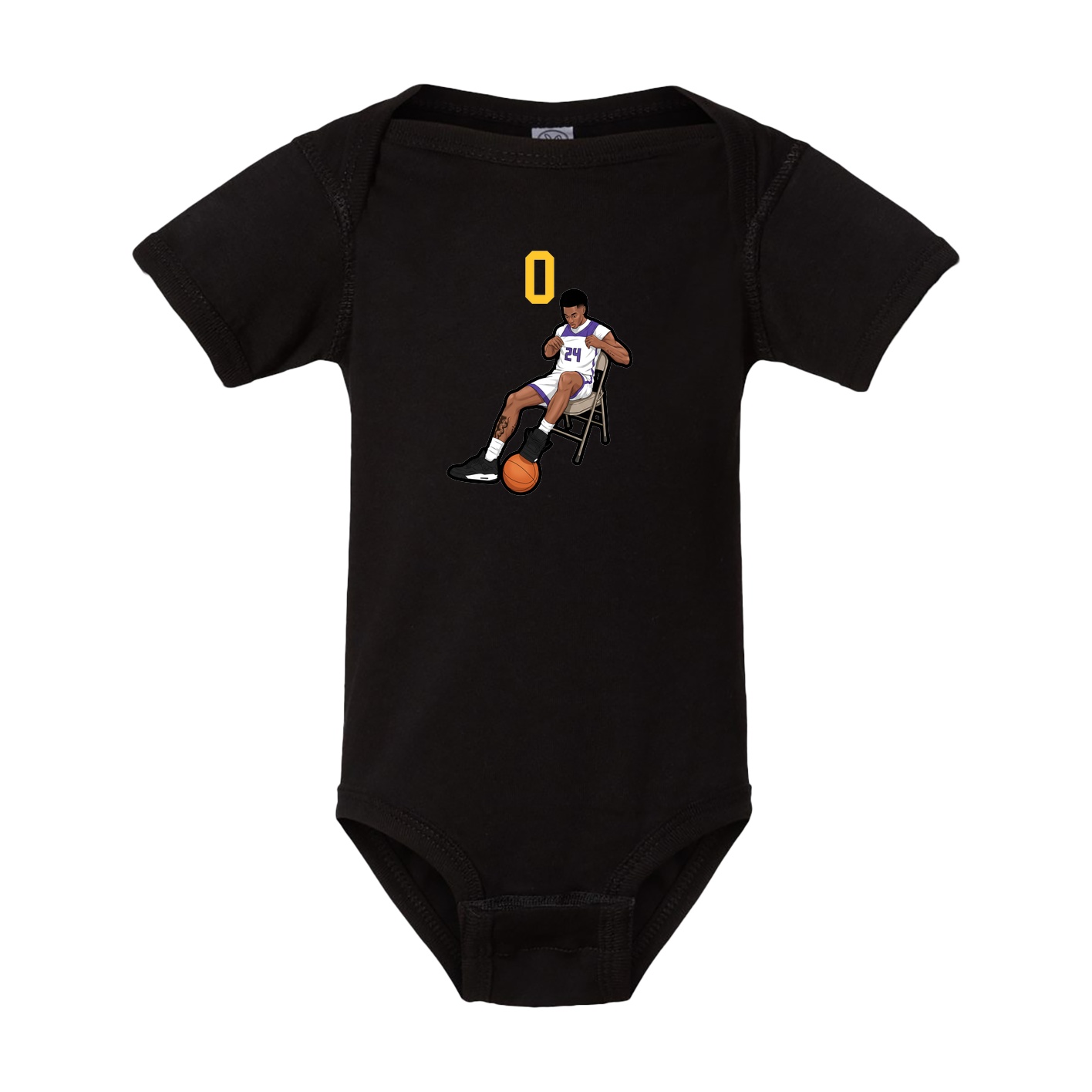 Baby Onesie — Number Top in Black