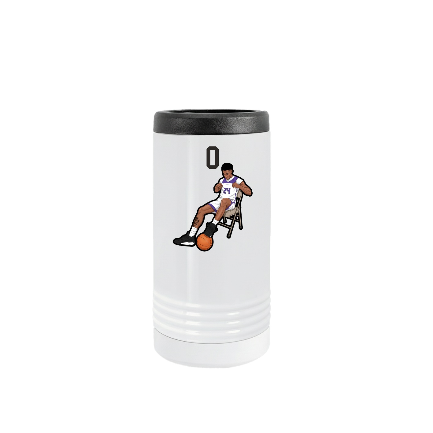 Slim Beverage Holder — Number Top in White