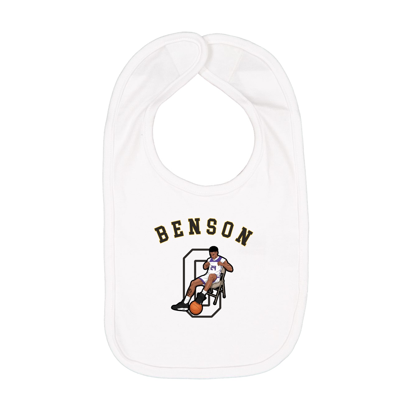 Infant Bib — Shirsey Arch in White