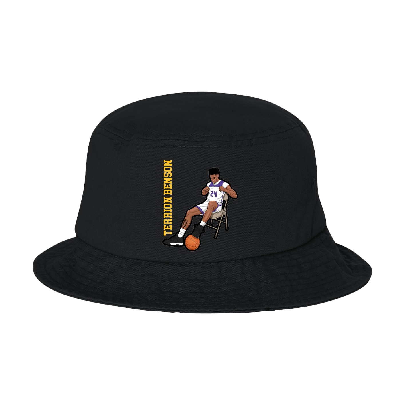 Bucket Cap — Name Vertical in Black