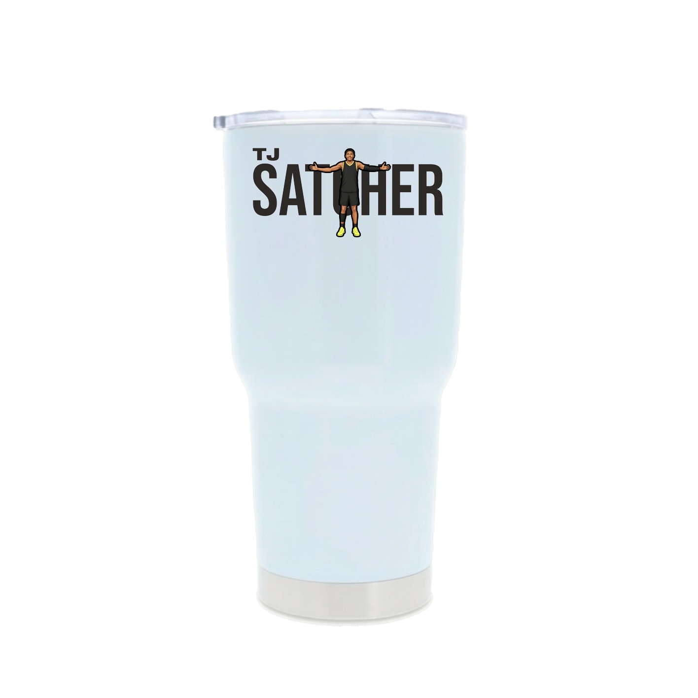 30oz Stainless Steel Tumbler — Player Name in White