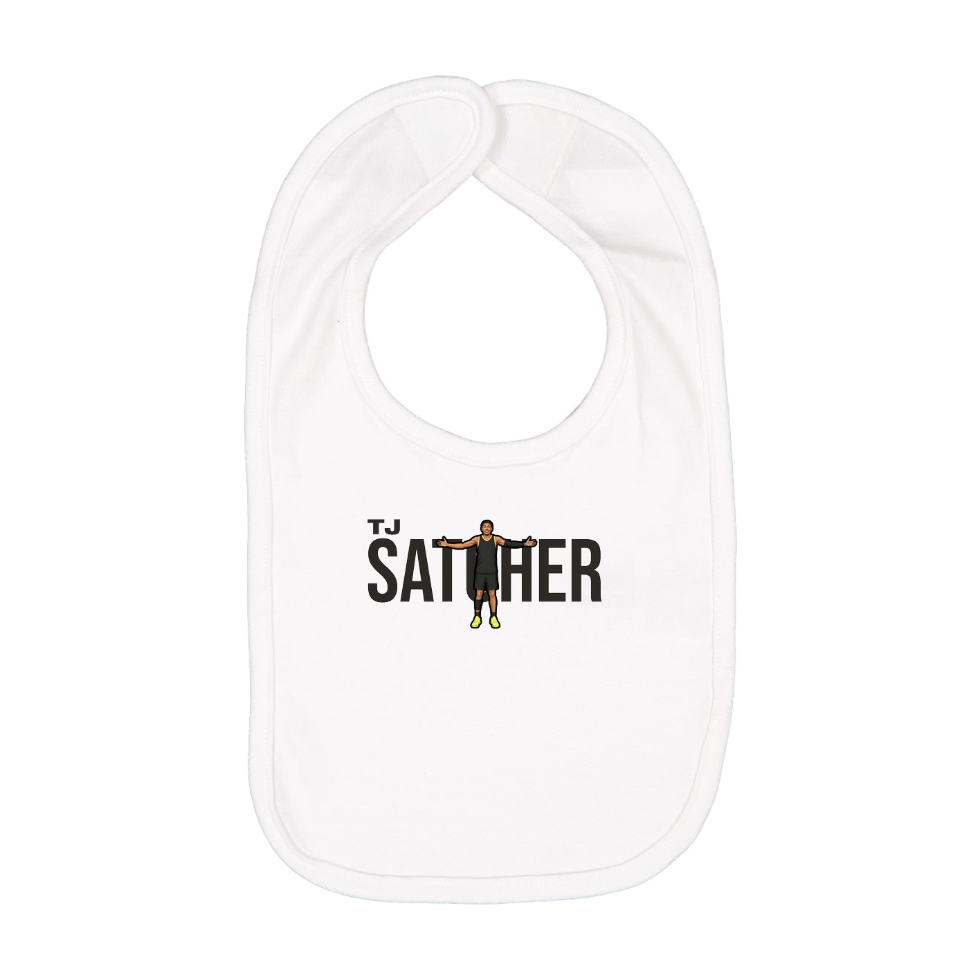 Infant Bib — Player Name in White