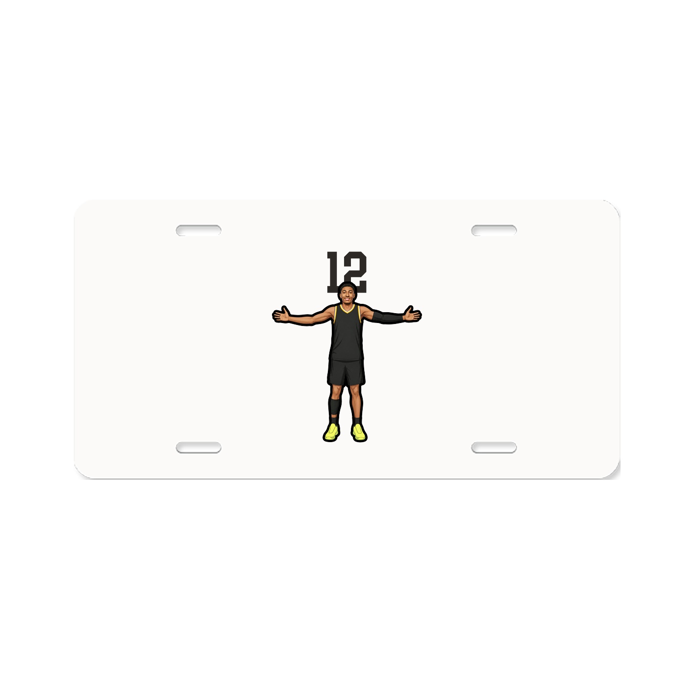 License Plate — Number Top in Classic