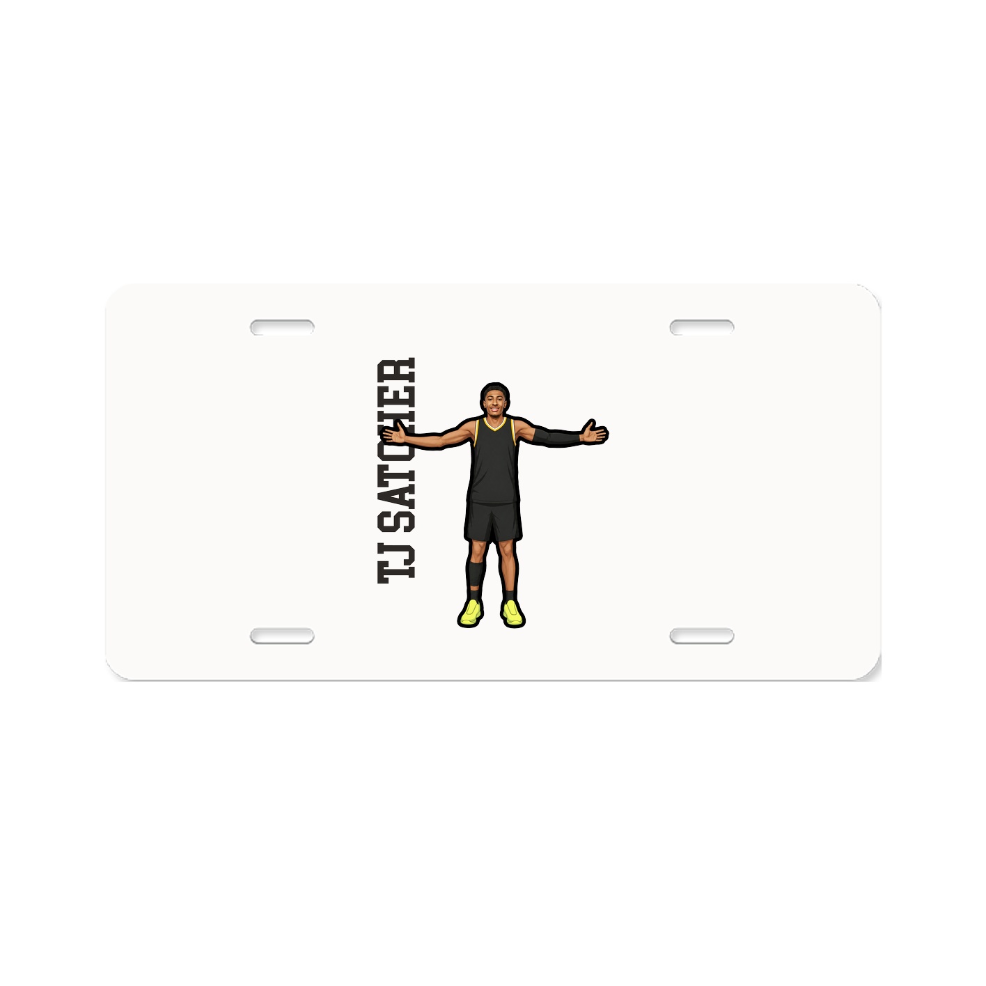 License Plate — Name Vertical in Classic