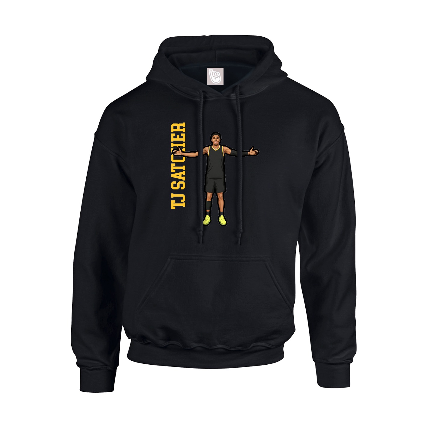 Hoodie — Name Vertical in Black