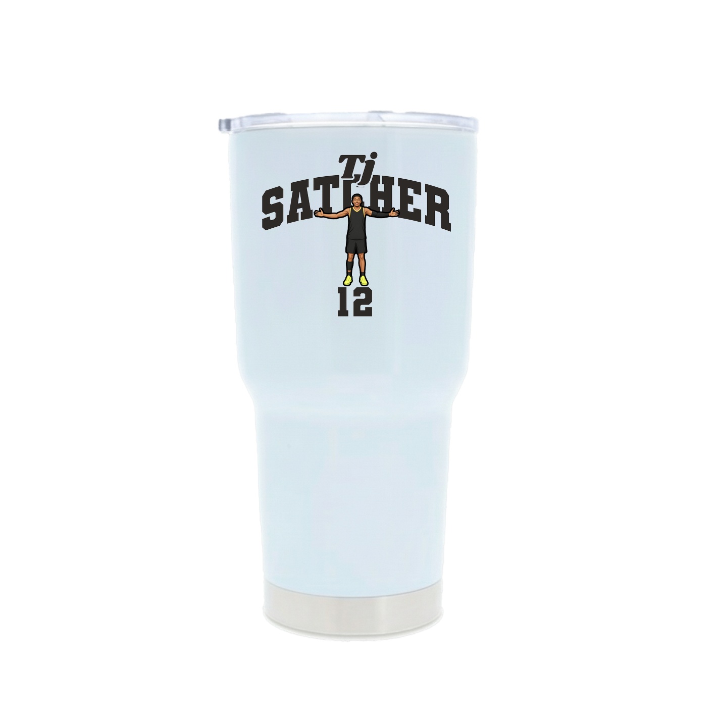 30oz Stainless Steel Tumbler — Signature Arch in White