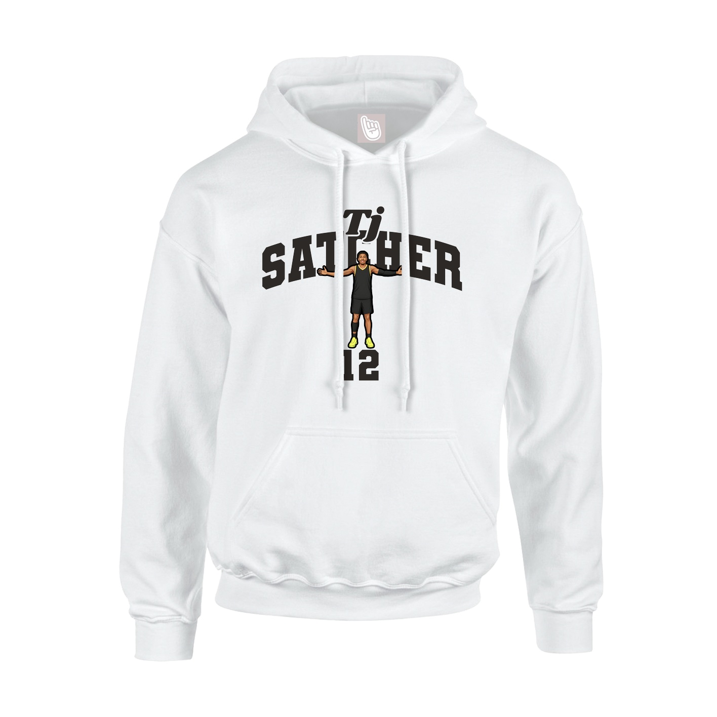 Youth Hoodie — Signature Arch in White