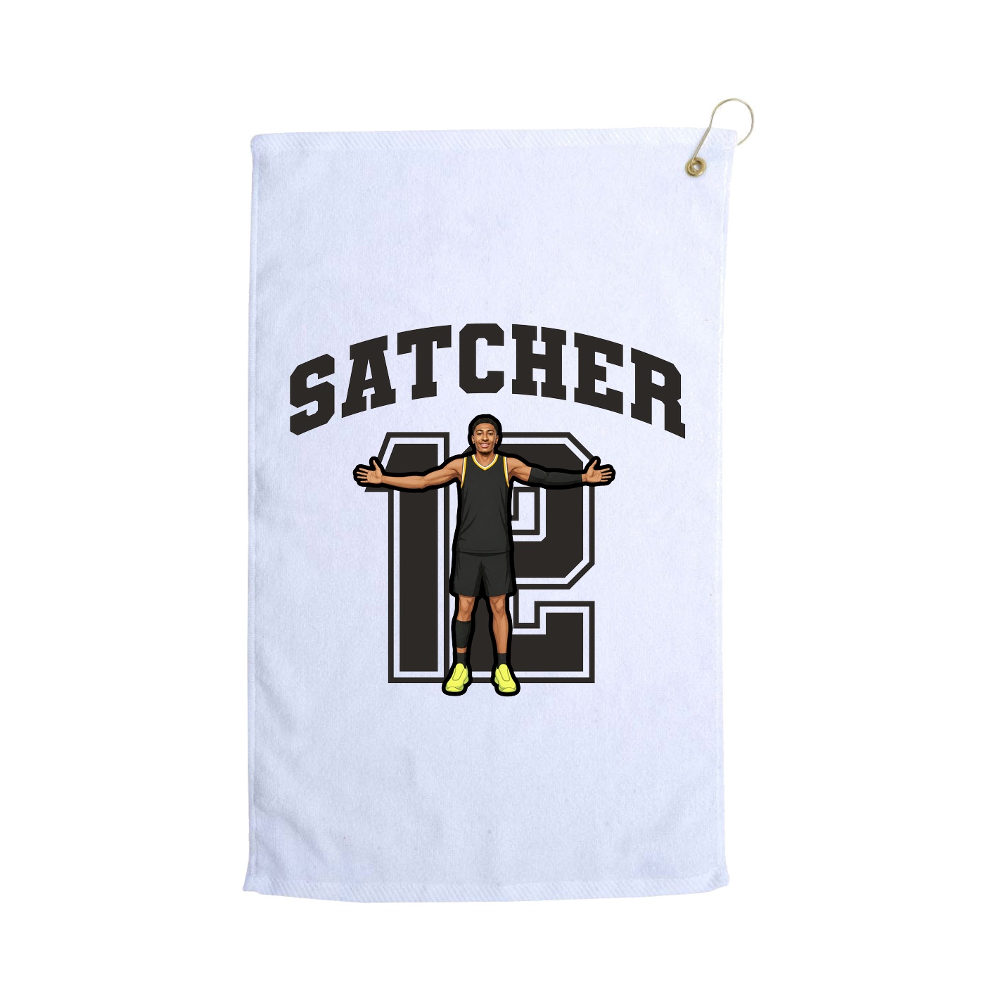 Golf Towel — Number in White