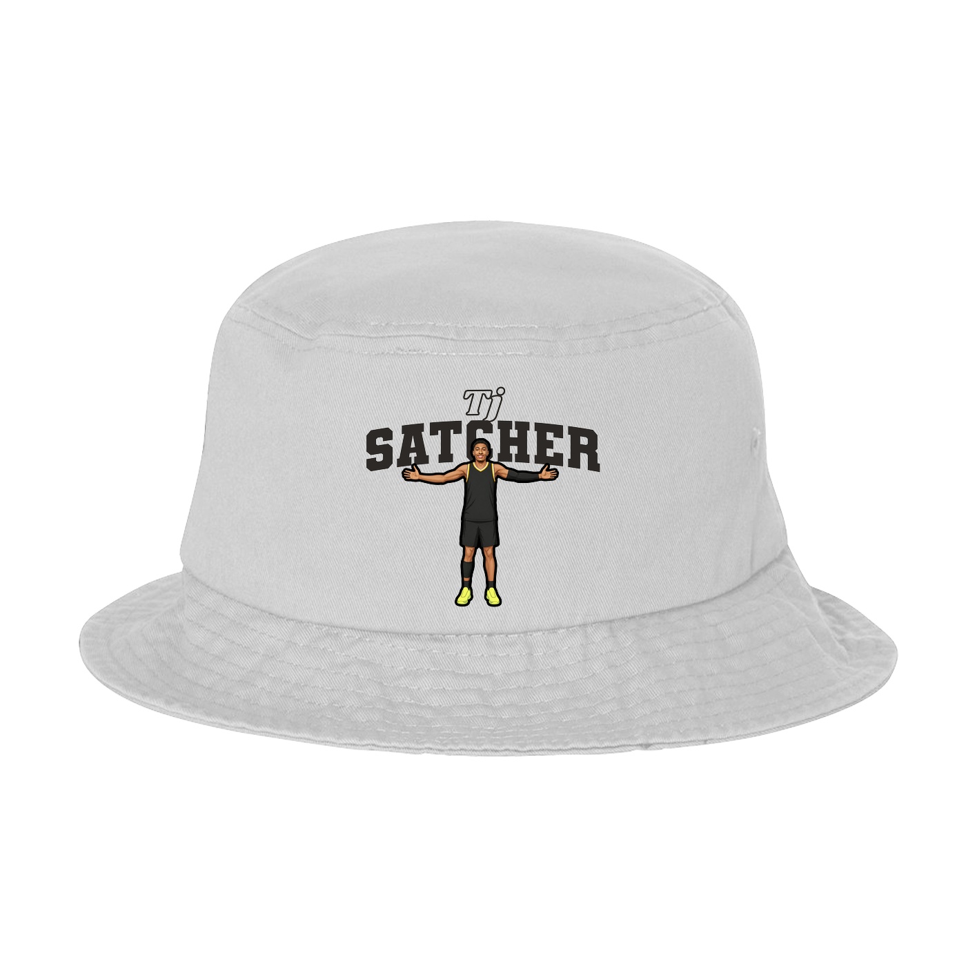 Bucket Cap — Name Arch in White