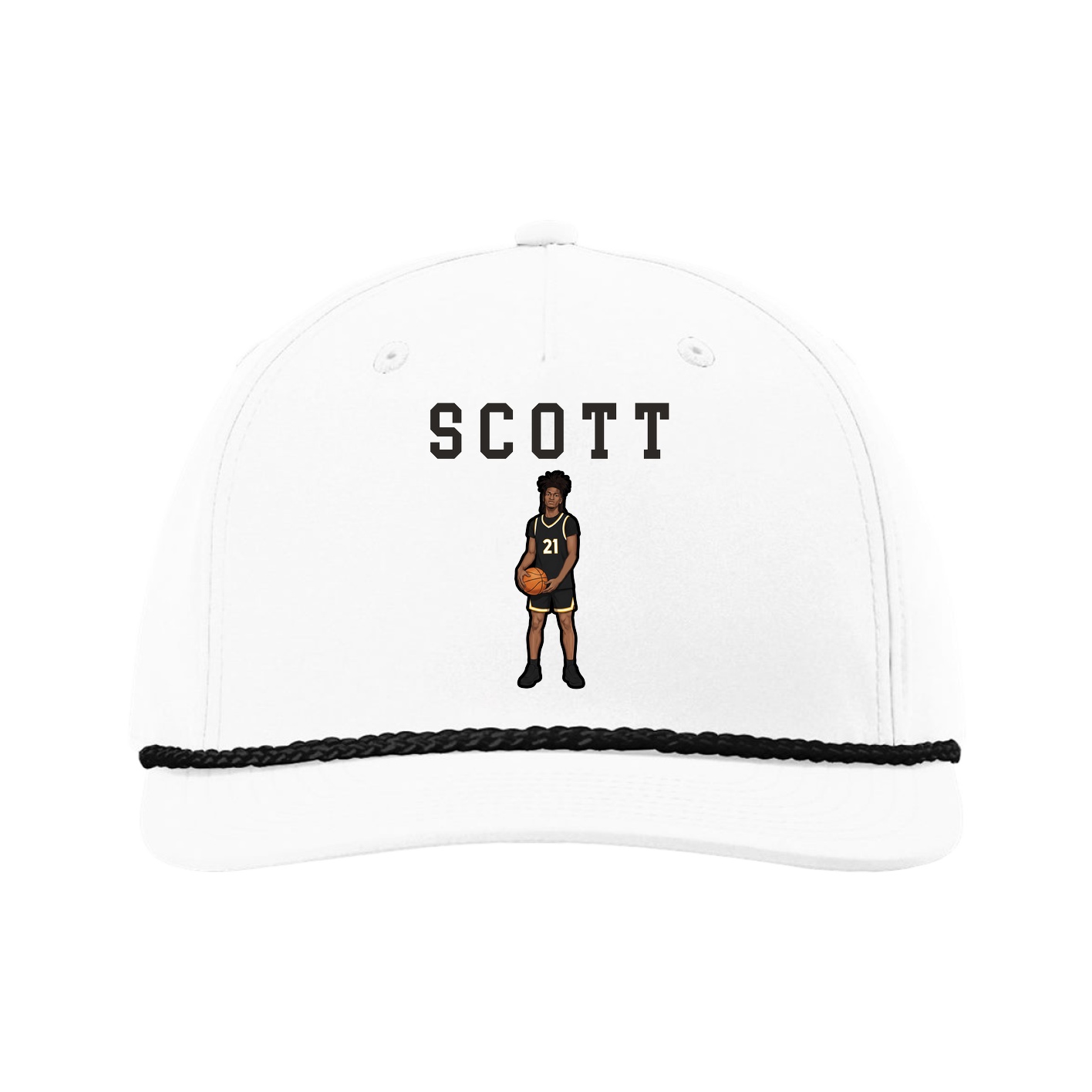 Five-Panel Classic Rope Cap — Shirsey in White