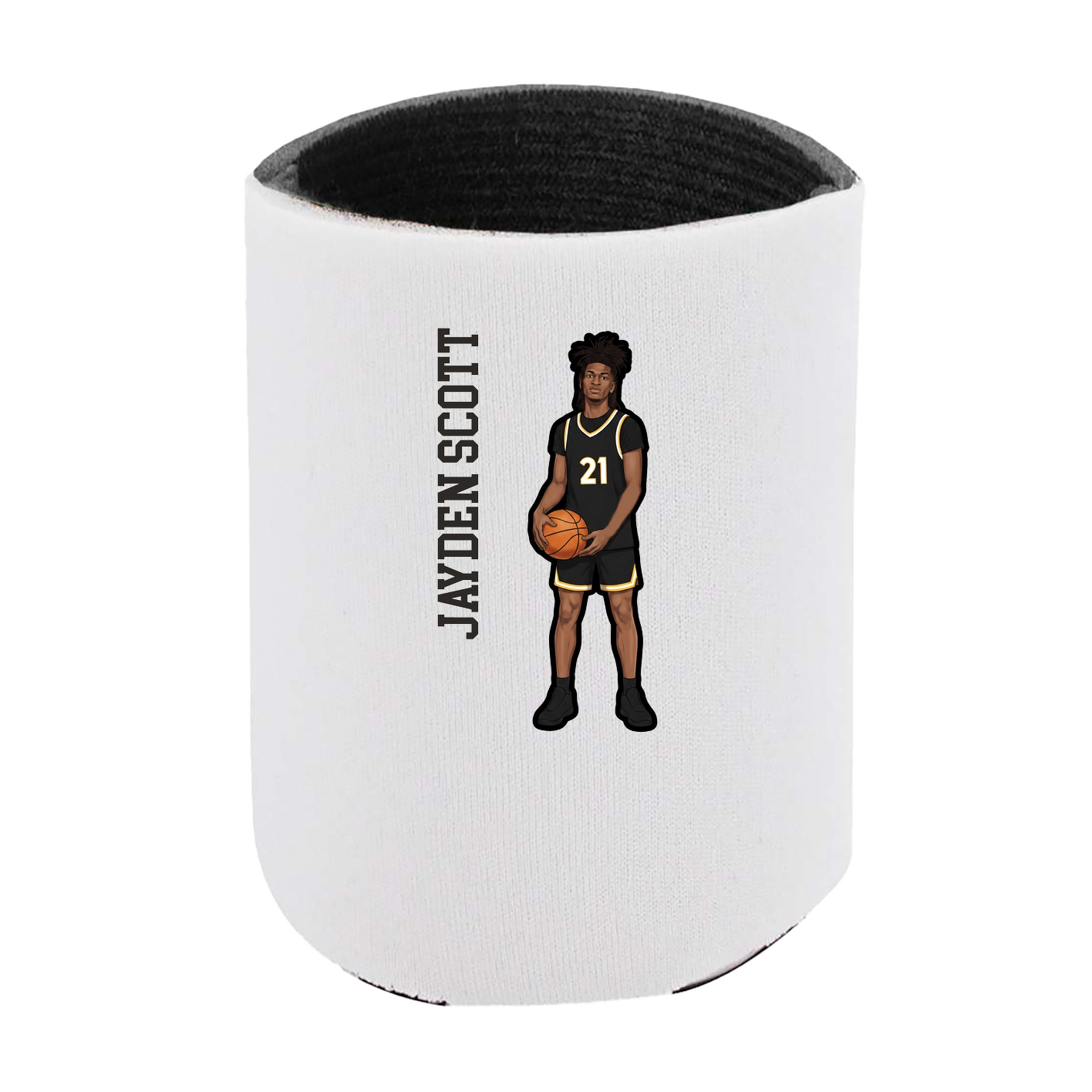 Can Holder — Name Vertical in White
