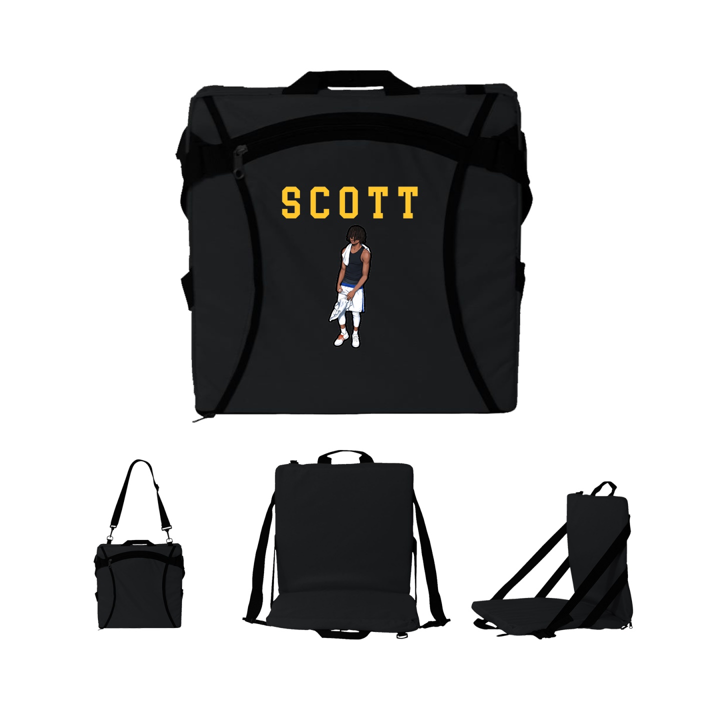 Folding Stadium Seat — Shirsey in Black