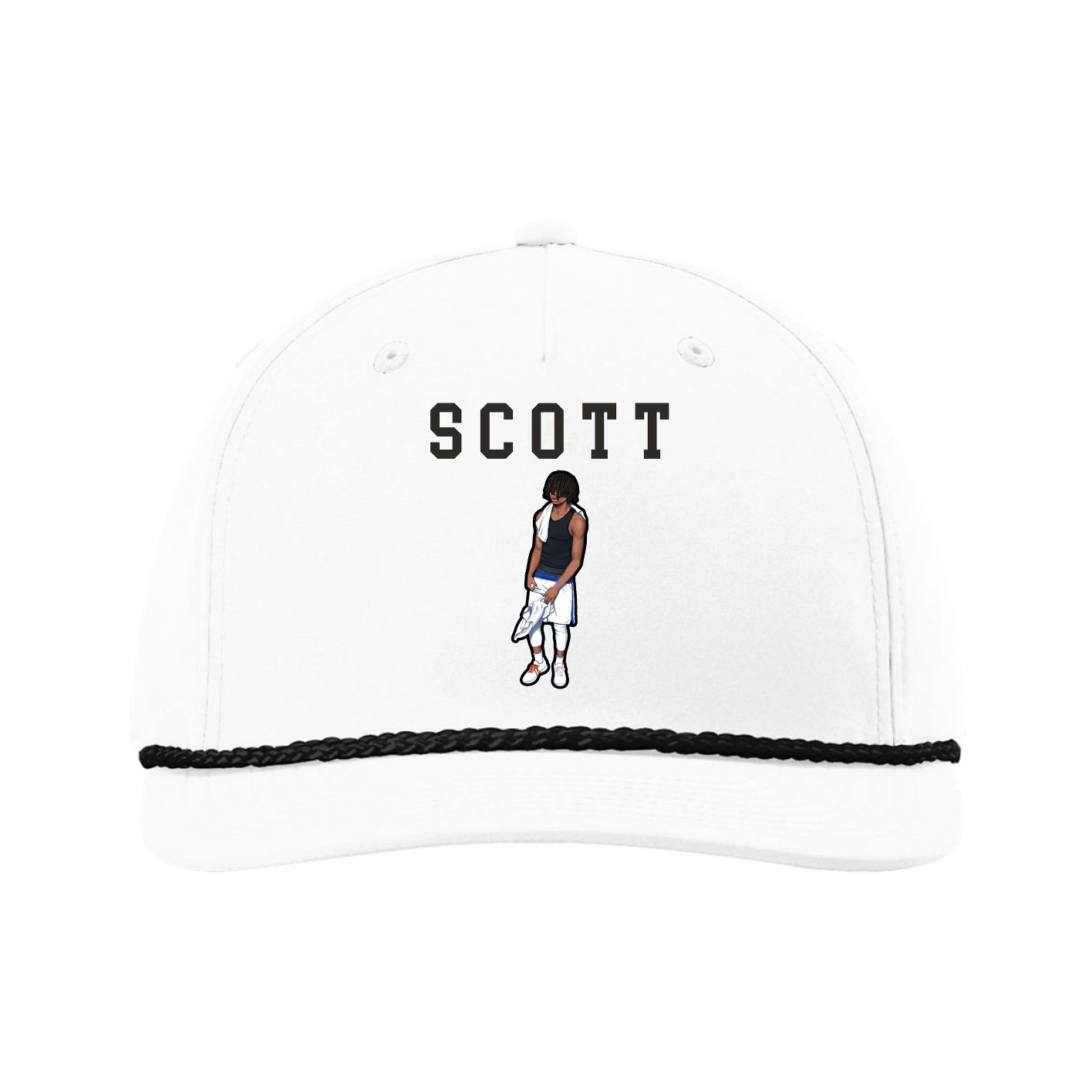 Five-Panel Classic Rope Cap — Shirsey in White