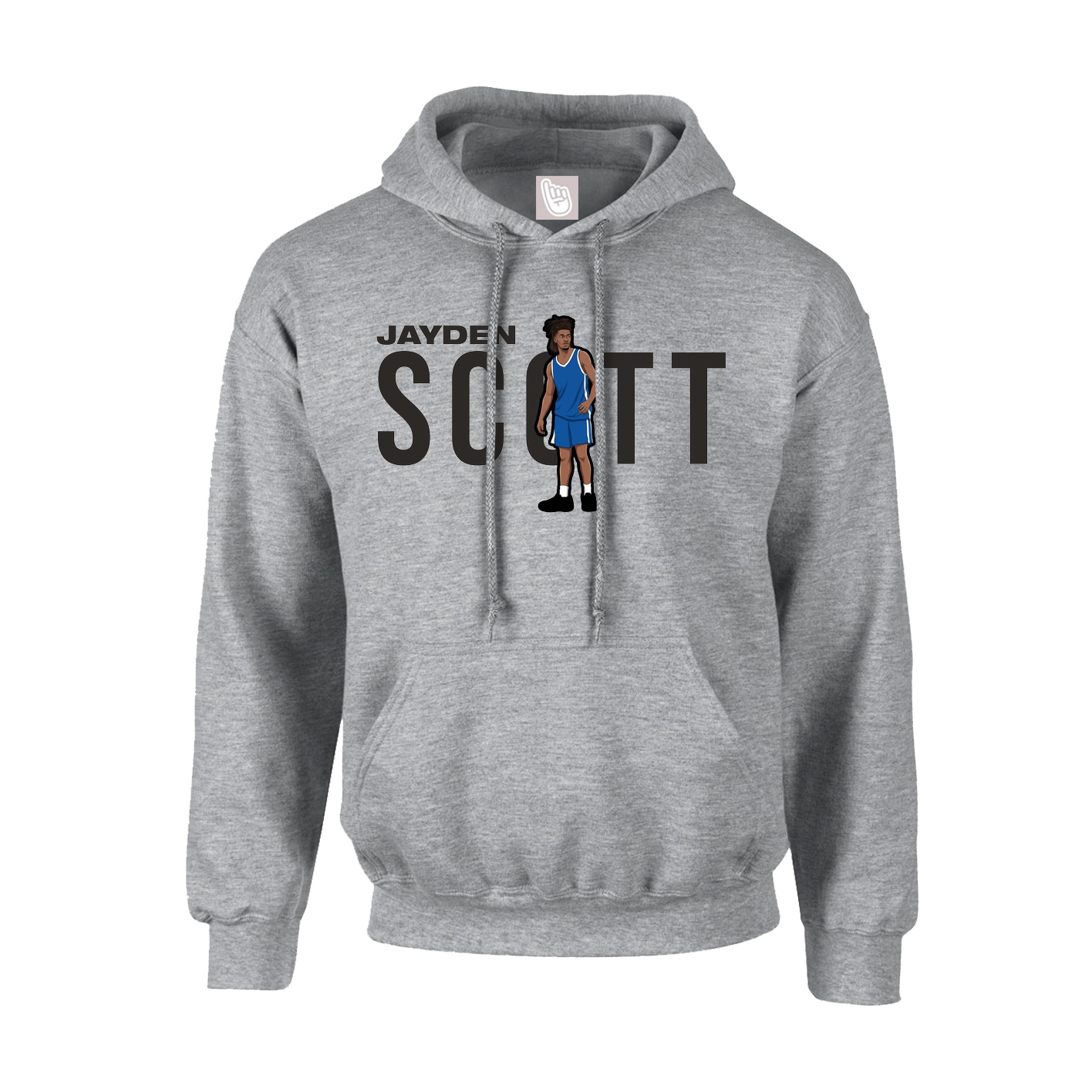 Hoodie — Player Name in Grey