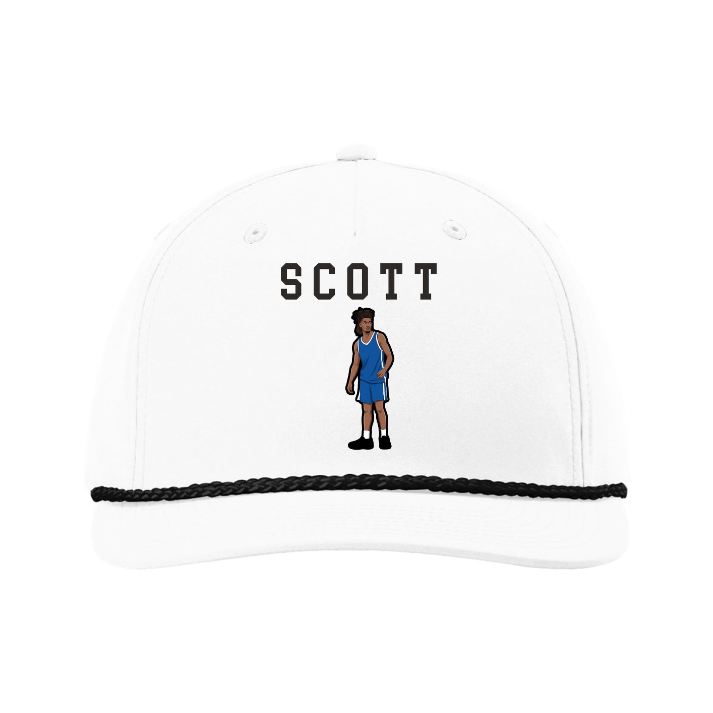 Five-Panel Classic Rope Cap — Shirsey in White