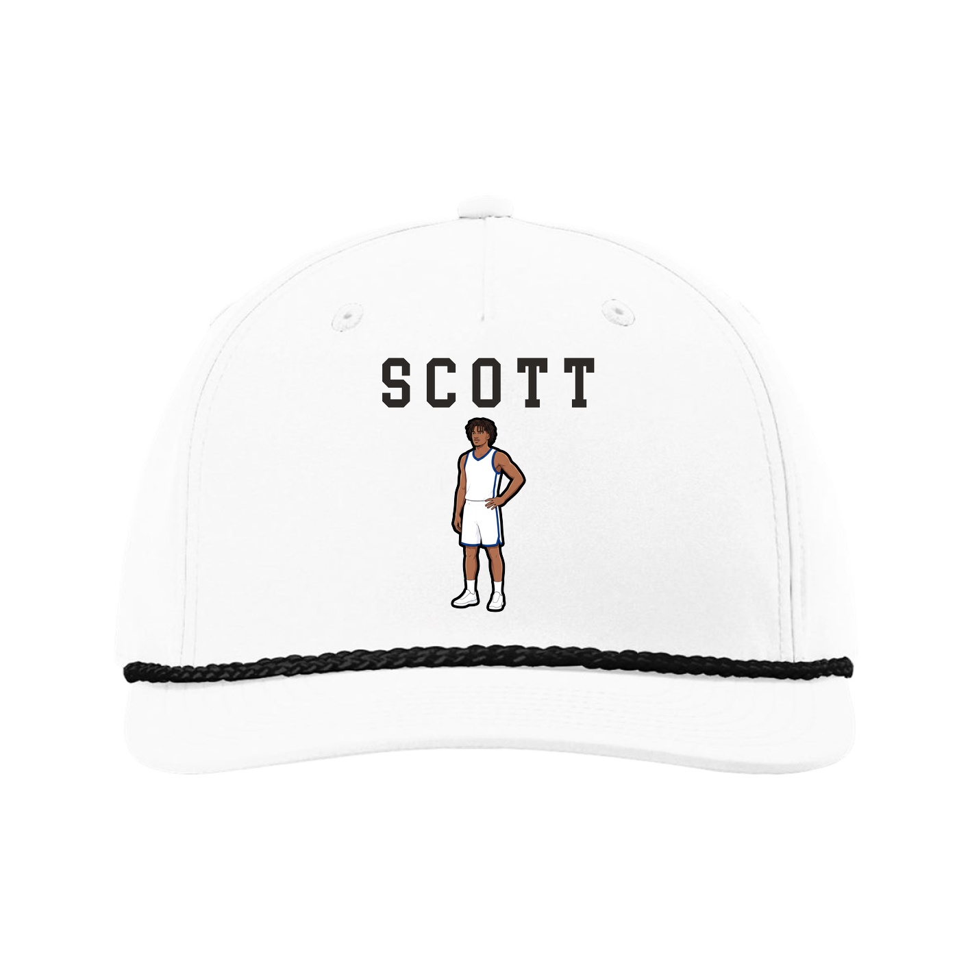 Five-Panel Classic Rope Cap — Shirsey in White