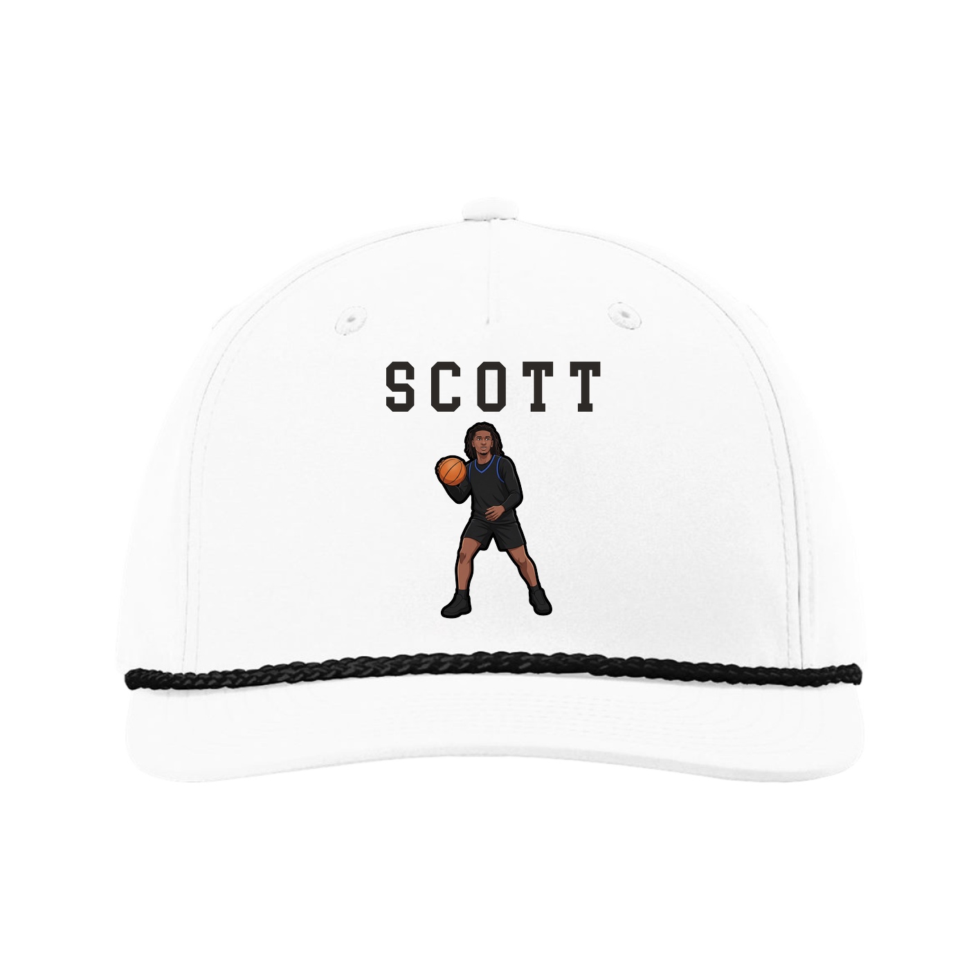 Five-Panel Classic Rope Cap — Shirsey in White