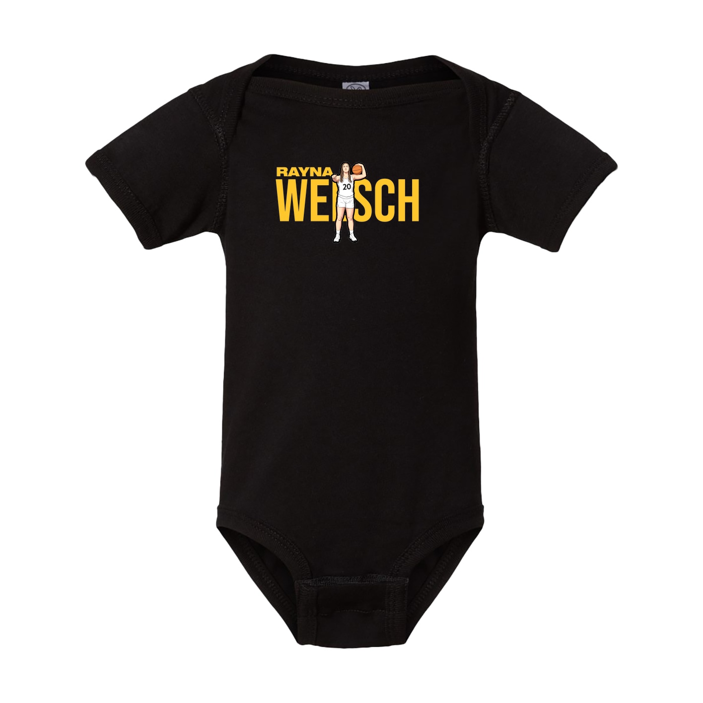 Baby Onesie — Player Name in Black
