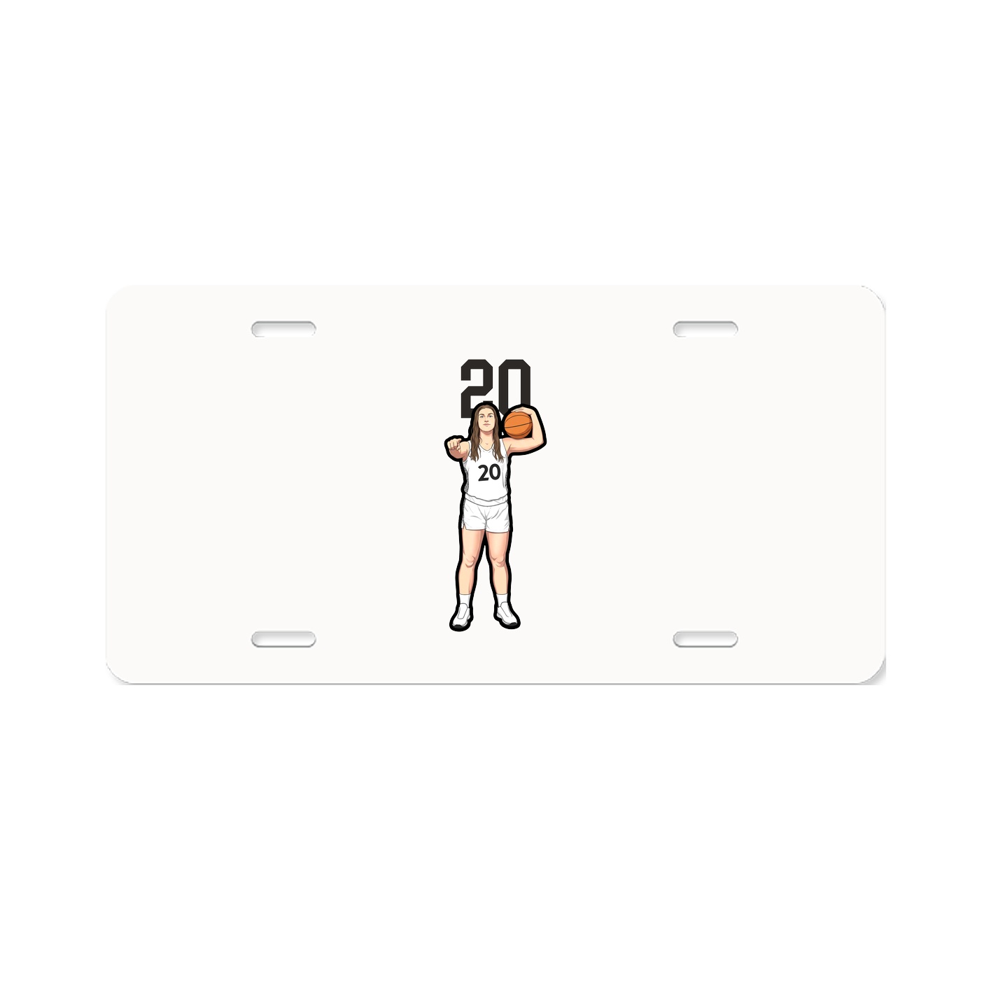 License Plate — Number Top in Classic