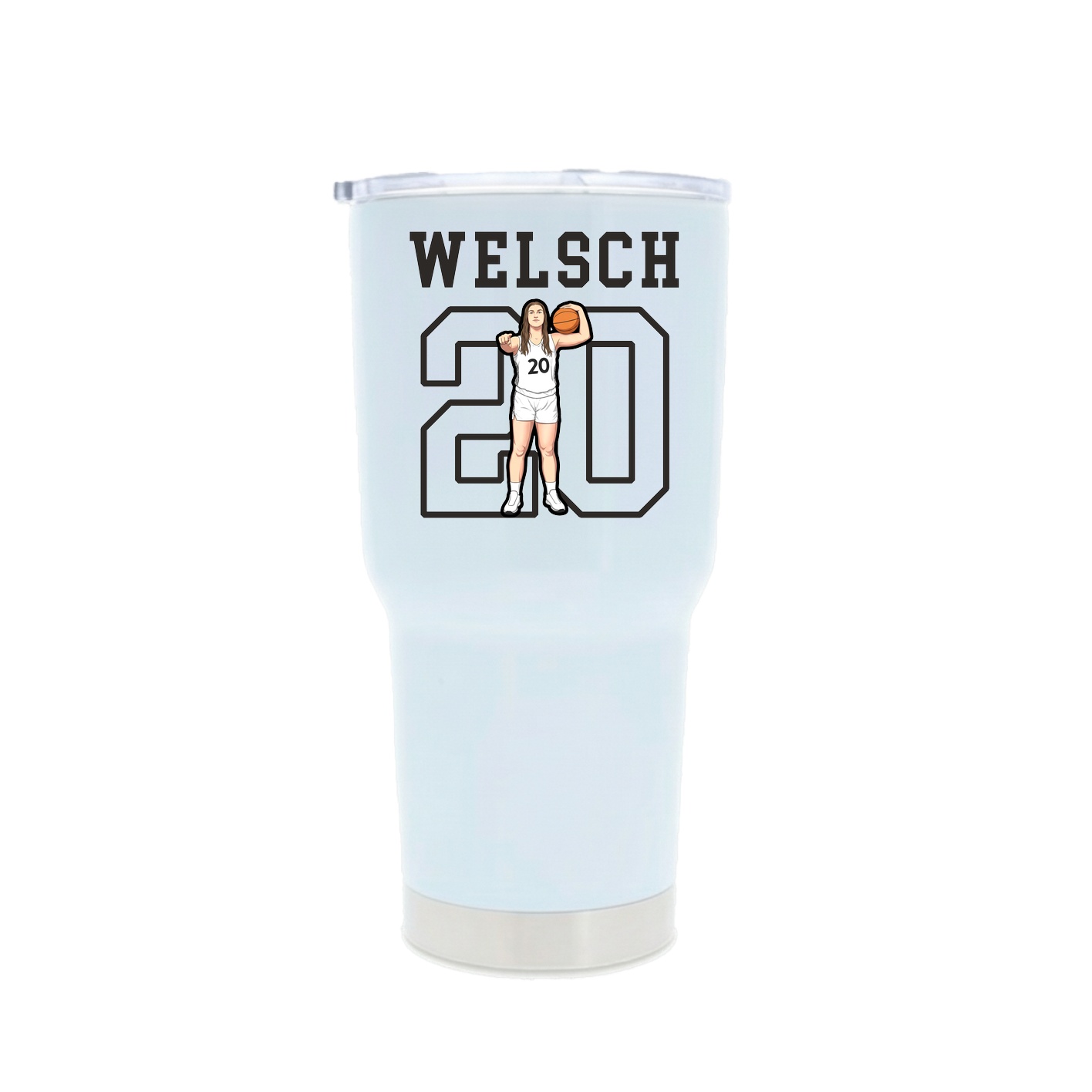 30oz Stainless Steel Tumbler — Shirsey in White
